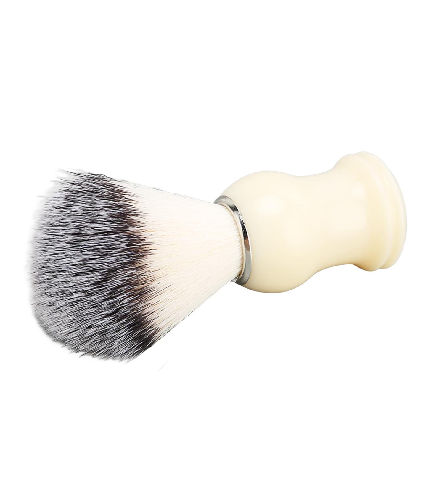 Barber Dusting Brush - Easy Cleaning Curved Handle Portable White Neck Brush for Hairdressers - Buy Online on GoSupps.com