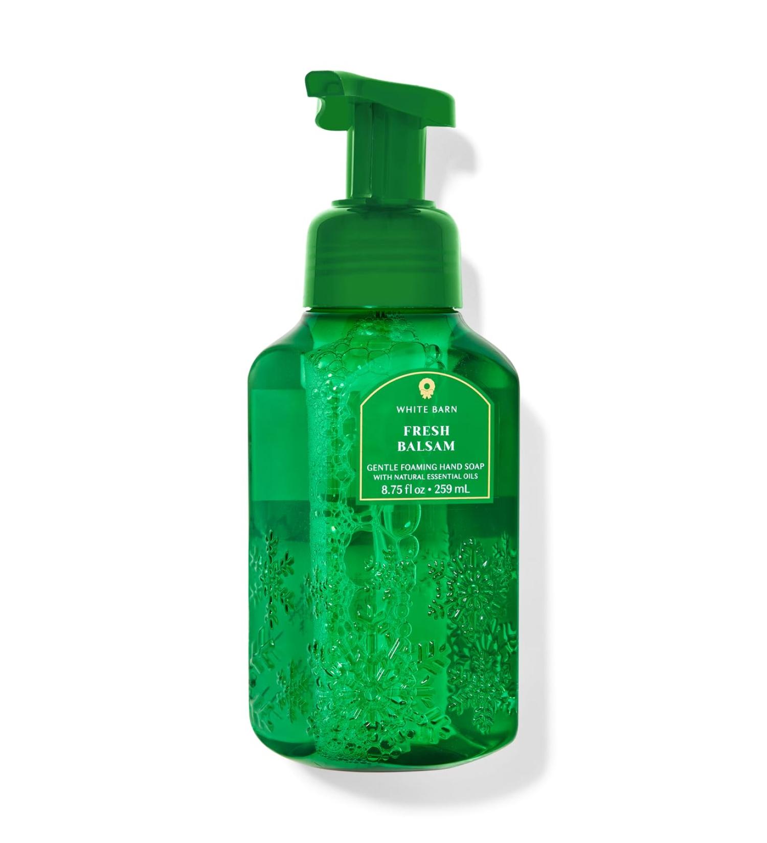 Buy Bath and Body Works Fresh Balsam Gentle Foaming Hand Soap - 8.75 oz Decorative Green Diamond Bottle | International Shipping Available - Buy Online on GoSupps.com