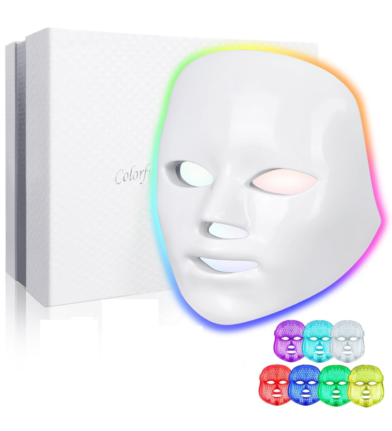 Red Light Therapy Mask for Face - 7 Color LED Skin Tightening & Firming Beauty Tool - Buy Online on GoSupps.com
