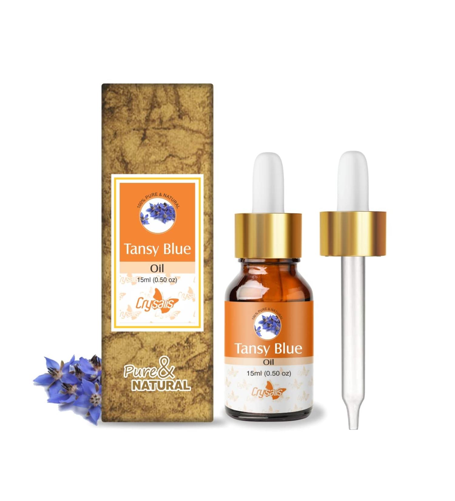 Crysalis Tansy Blue (Tanacetum Annuum) Oil |100% Pure & Natural Undiluted Essential Oil Organic Standard Tansy Oil For Cleansing Skin & Pores Reduce Redness Repair Damaged Skin - (15 ML) - Buy Online on GoSupps.com