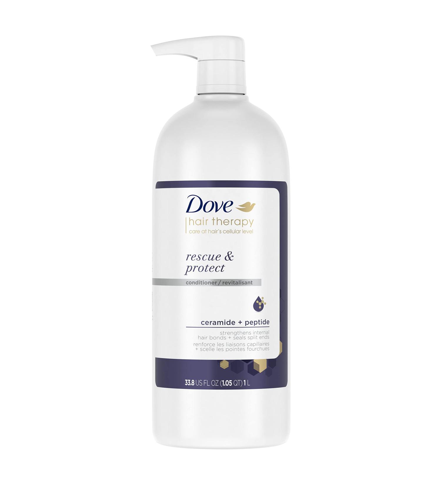 Dove Hair Therapy Serum + Conditioner 33.8 fl oz - Repairs Split Ends & Damaged Hair in 1 Minute - Buy Online on GoSupps.com