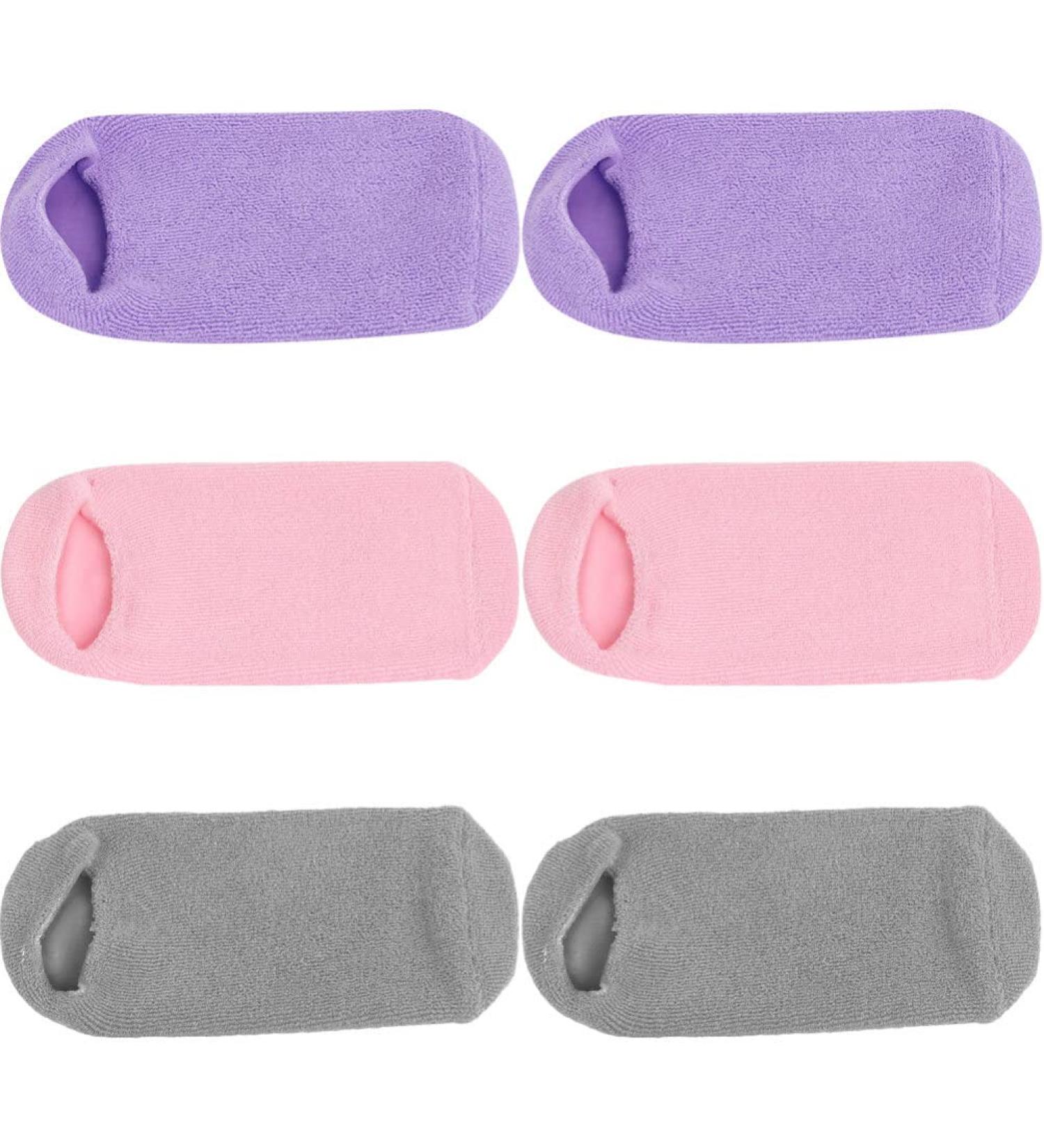 Healvian 3 Pairs Aloe Socks Moisturizing Spa Socks Infused Socks Gel Sleeping Fuzzy Socks Dry Feet Socks Lotion Socks for Women Men Repairing Softening Dry Cracked Feet Skins - Buy Online on GoSupps.com