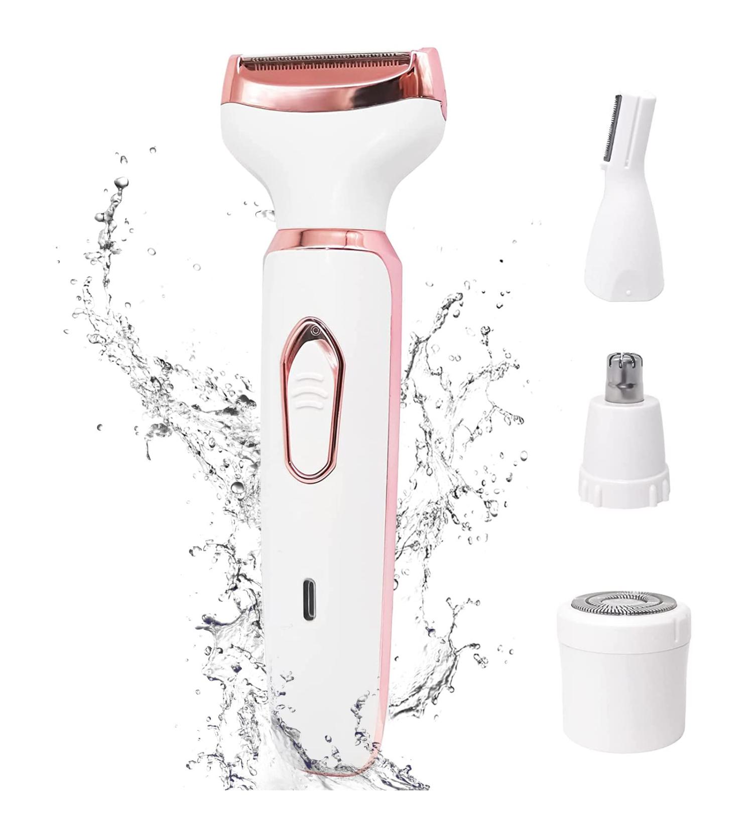 SIMOULI 4-in-1 Electric Razor for Women - Painless Hair Trimmer & Face Shaver - Rechargeable & Waterproof Bikini Razor - Buy Online on GoSupps.com