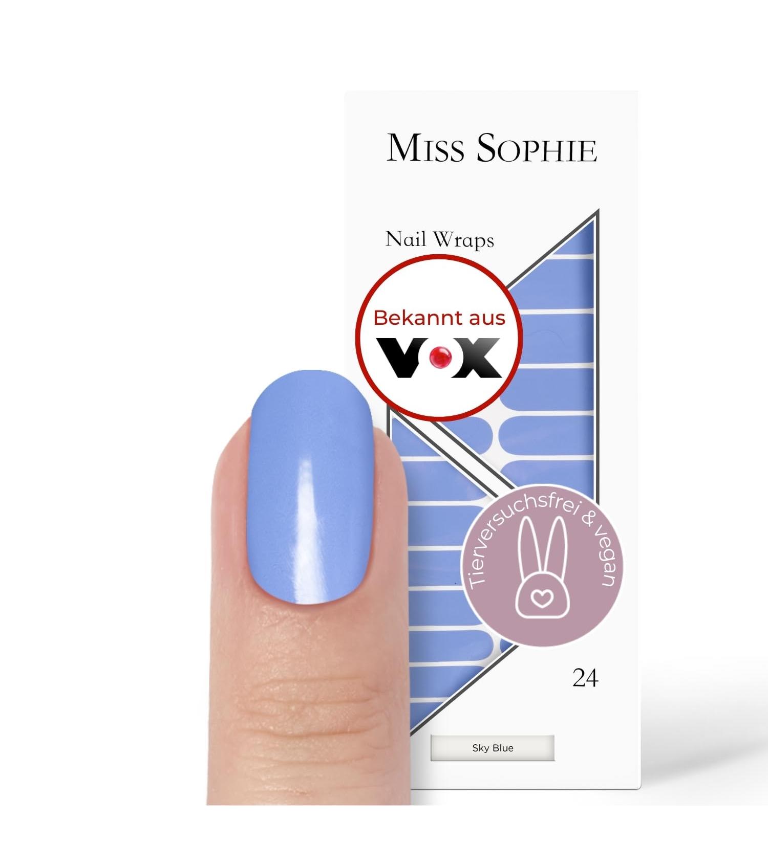 Original Miss Sophie Nail Foils - Ultra-Thin Sky Blue Nail Polish Stripes for Fingers & Toes | Compatible with Natural Painted Acrylic Gel & Shellac Nails - Buy Online on GoSupps.com
