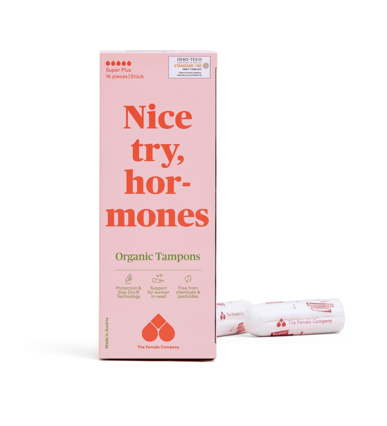 Buy The Female Company 16x Bio-Tampons Super Plus | 100% Organic Cotton Plastic-Free Eco-Friendly | Pesticide & Chemical Free | Made in Austria - Buy Online on GoSupps.com