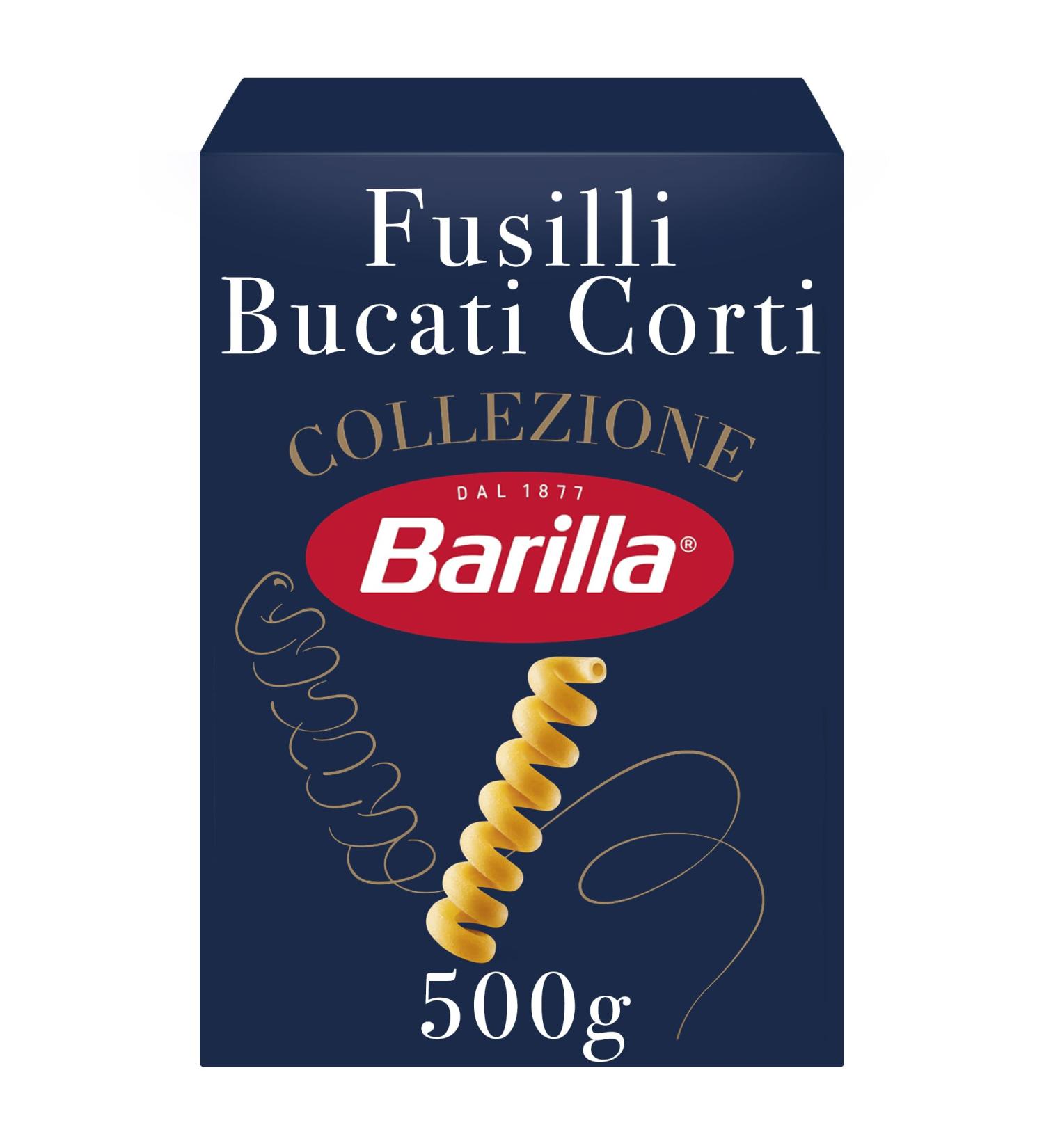  Barilla Barilla Collezione Fusilli Bucati Corti made from premium durum wheat Always al dente Pack of 12 (12 x 500 g) - Buy Online on GoSupps.com