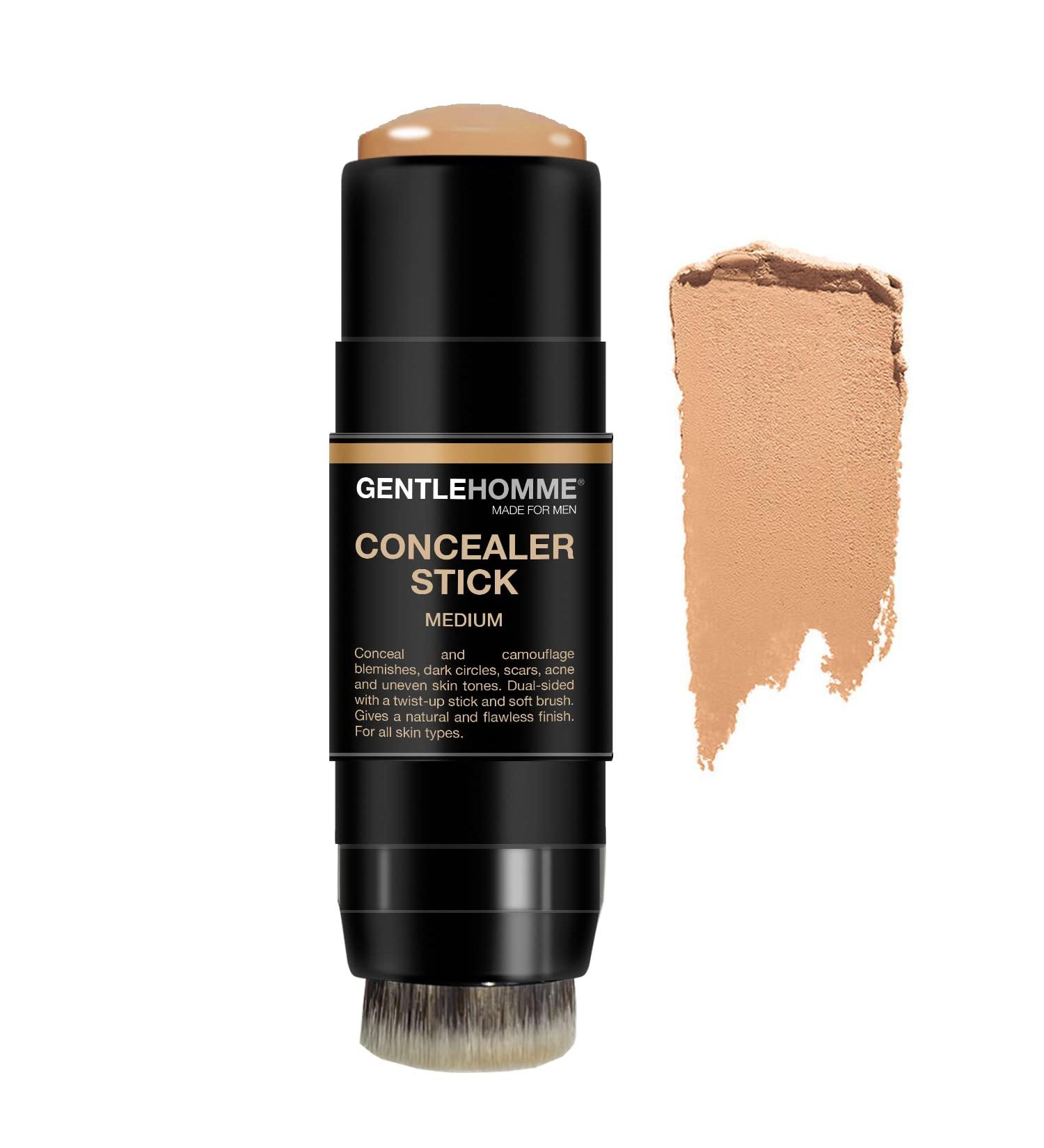 Men's Concealer Stick with Brush - Dual Sided Full Coverage Pen for Dark Circles - 8g (Medium) - Buy Online on GoSupps.com