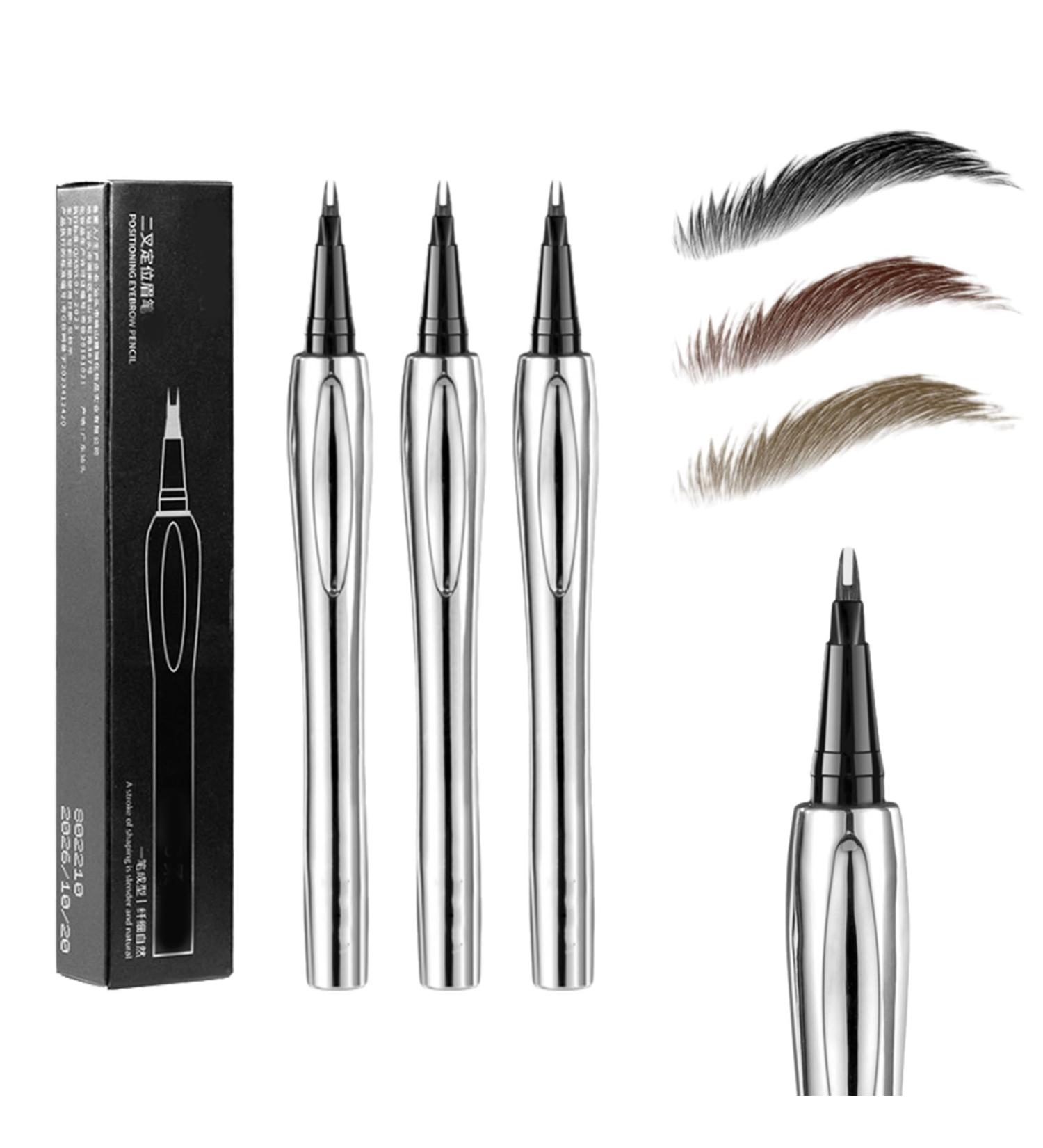 Cooklesa Eyebrow Cooklesa Upgraded Natural Waterproof Eyebrow Pen with Microfine Tip Two-Pronged Eyebrow Pencil Long-Lasting Natural 3D Waterproof Microblading Eyebrow Pen (3 Mix) - Buy Online on GoSupps.com
