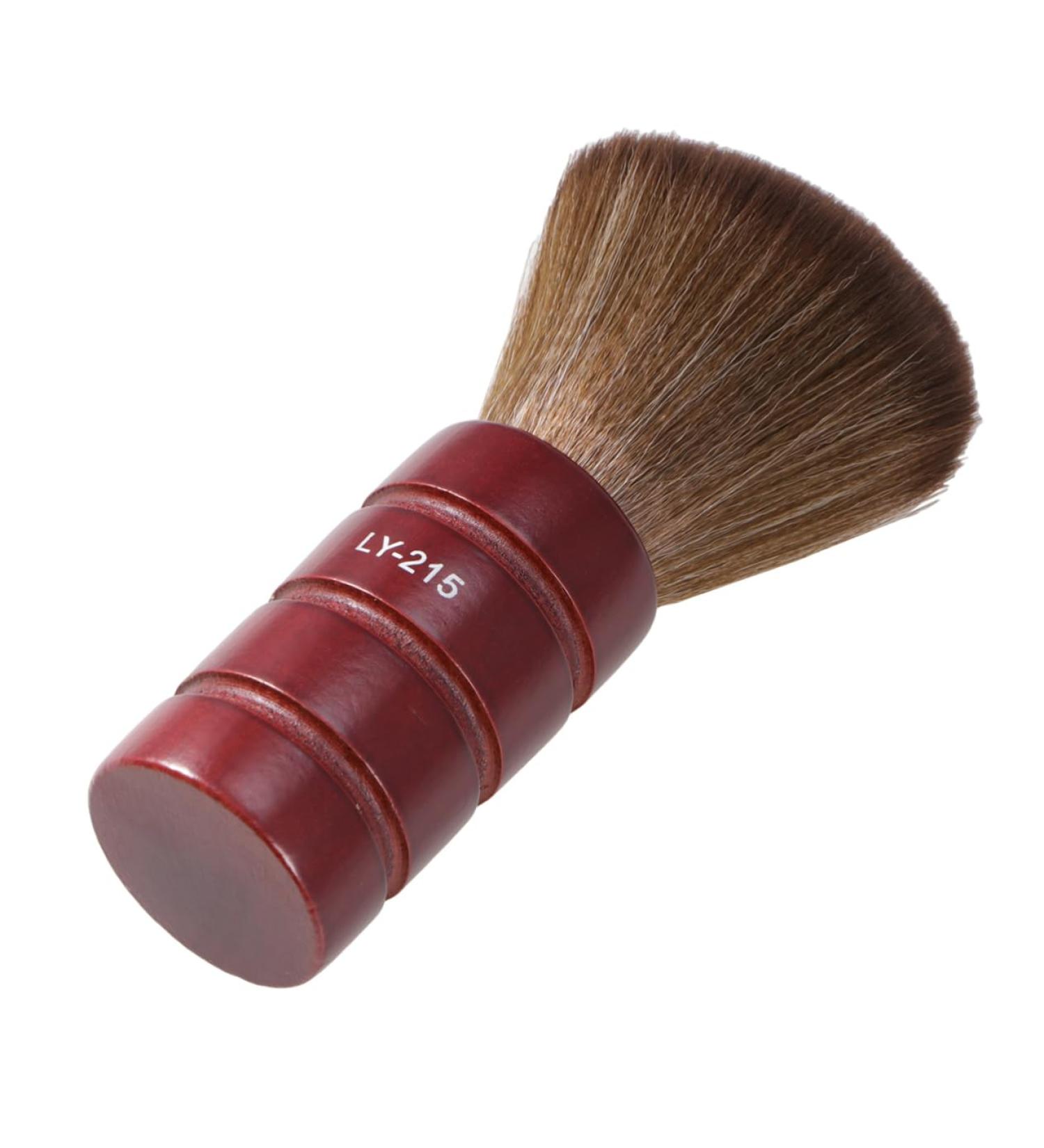 Beavorty dusters for cleaning Hair Cutting Brush Neck Duster Neck Brush Salon Brush hair brush face Wooden M Red - Buy Online on GoSupps.com
