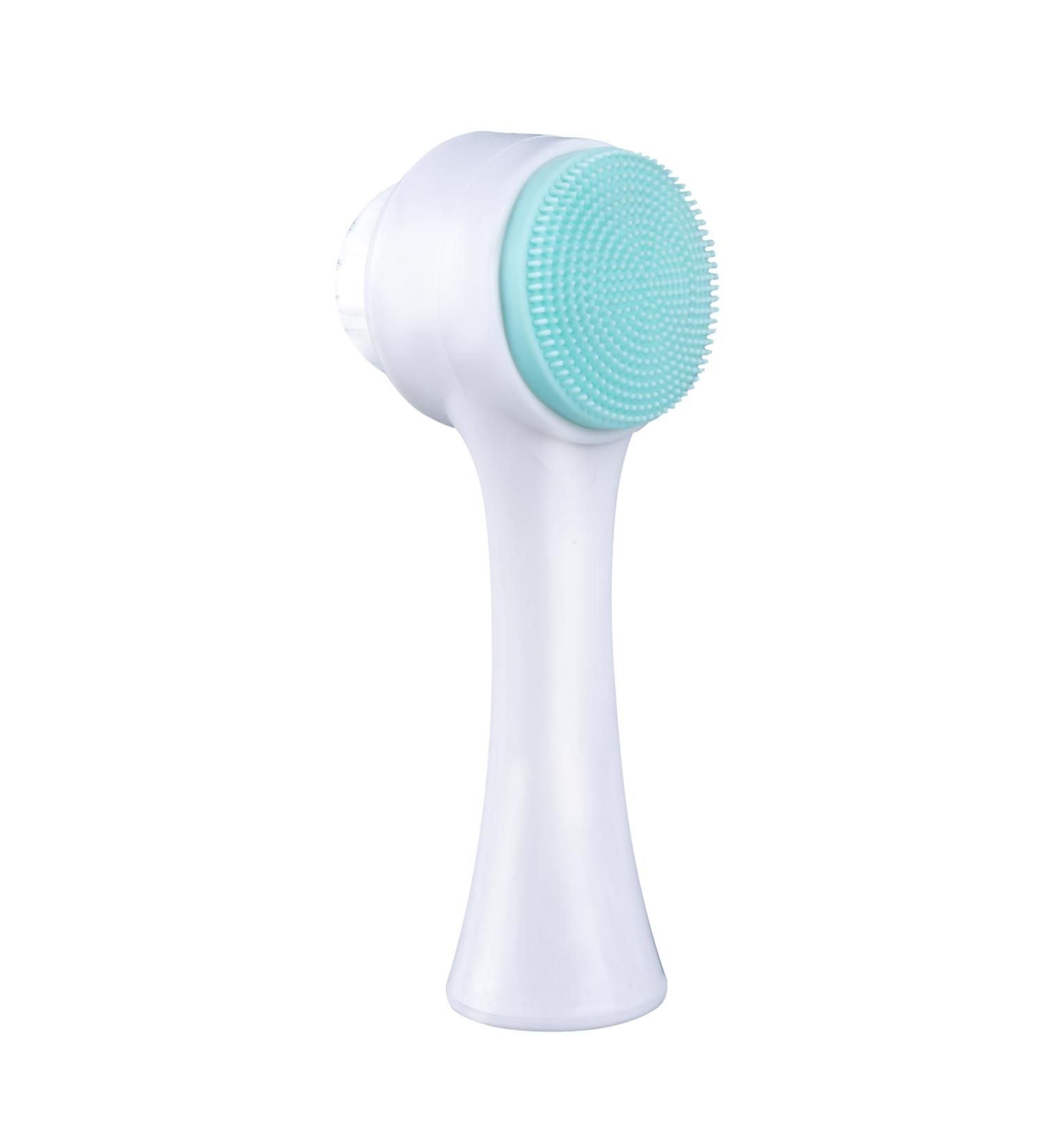 Facial Cleansing Brush - 2-in-1 Silicone Exfoliator & Cleansing Brush for Women | Soft Bristles Face Wash & Massaging Tool - Buy Online on GoSupps.com
