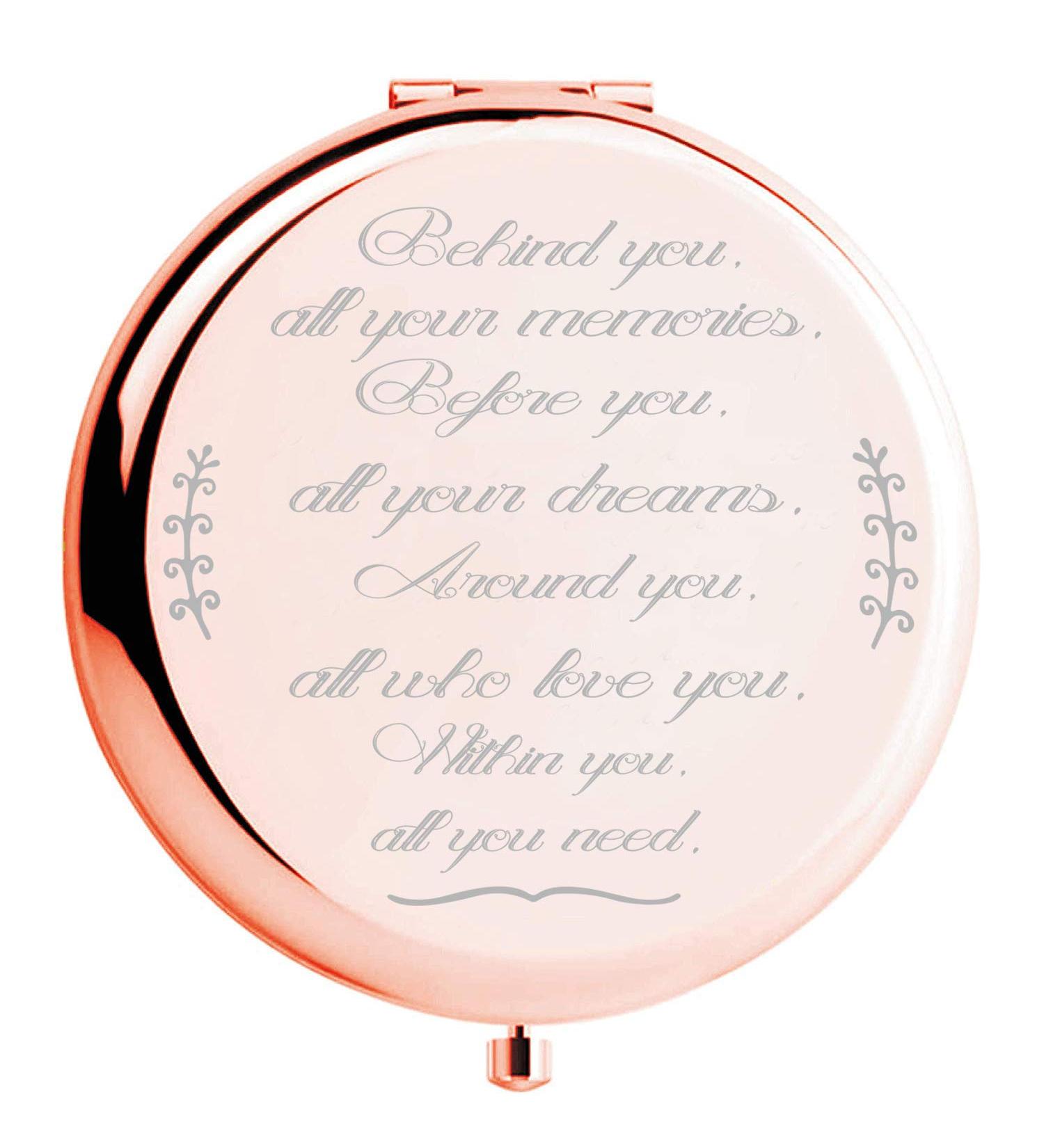 Engraved Pocket Makeup Mirror - Perfect Farewell Gift for Coworkers and Travelers - Buy Online on GoSupps.com