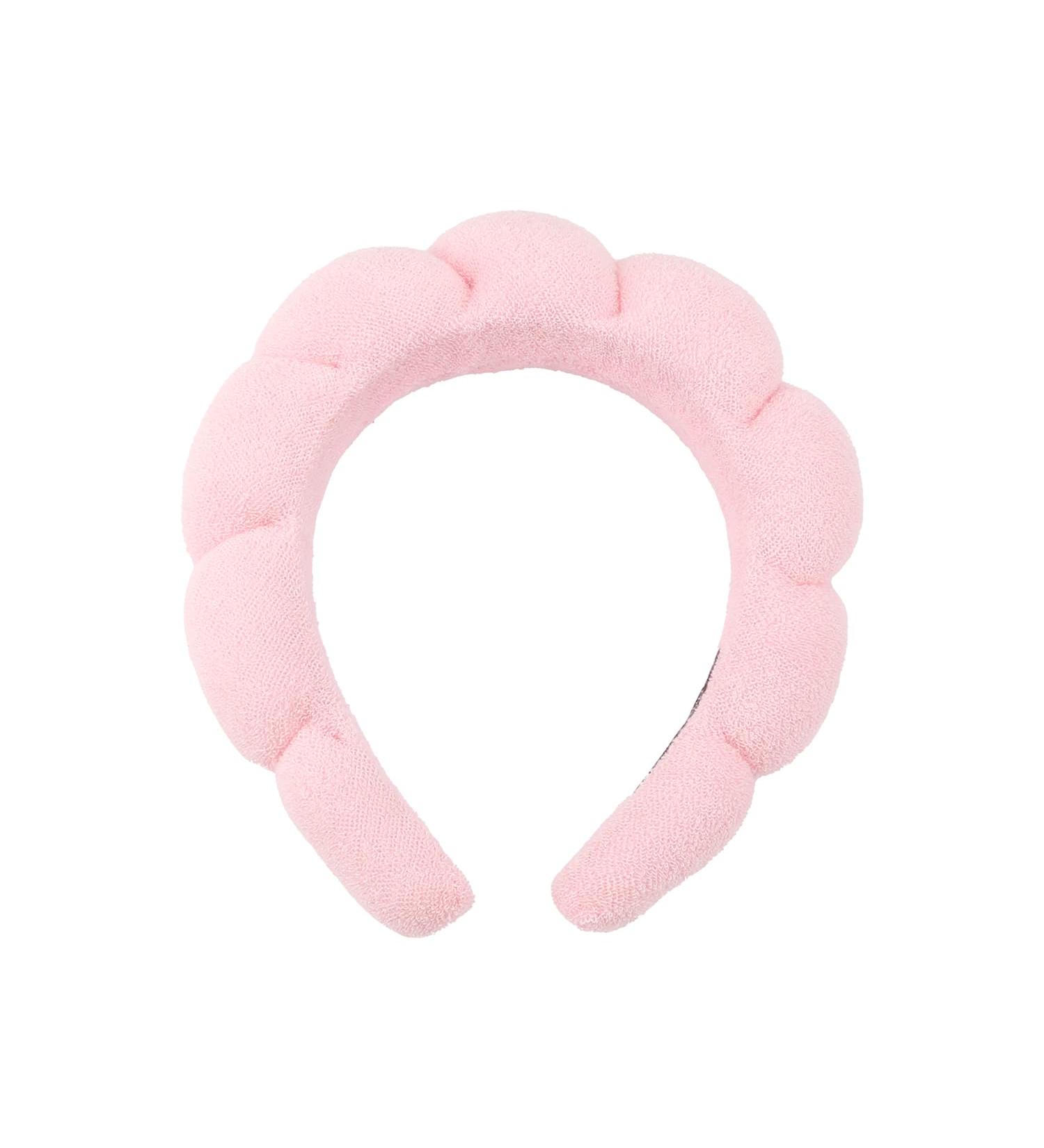 GroveEss Sponge Spa Headband Cute Makeup Skincare Soft Fabric Hair Band Terry Towel Cloth Headband for Face Washing Makeup Removal Shower Facial Mask Yoga Sports(Pink) - Buy Online on GoSupps.com