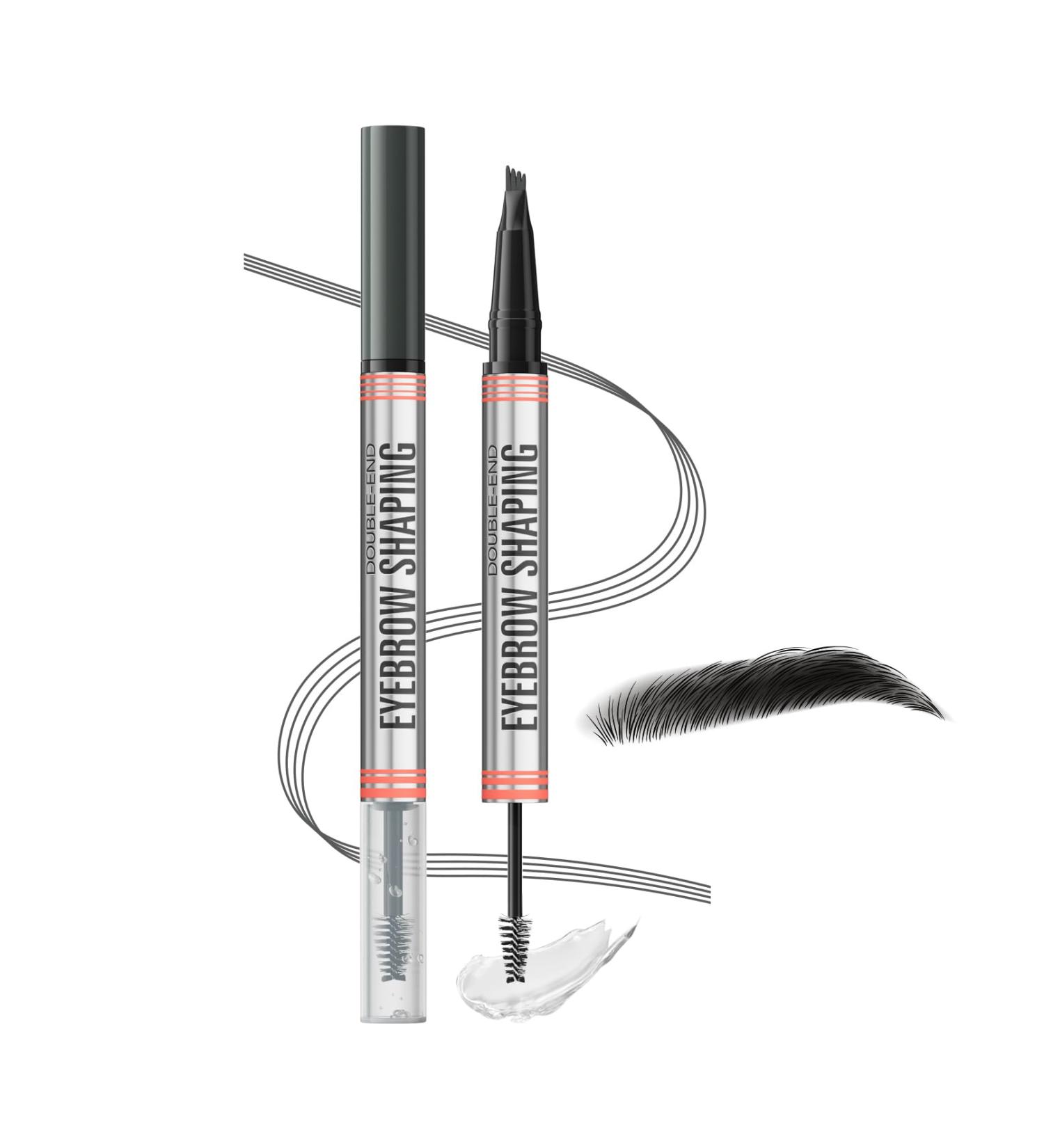 2-In-1 Double-End Eyebrow Shaping Pen 2-In-1 Brow Pen And Sealing Brow Gel Long-Lasting Color Waterproof And Sweatproof Easy-To-Use Eyebrow Makeup For Real-Looking Fuller Eyebrows (03# Grey) - Buy Online on GoSupps.com
