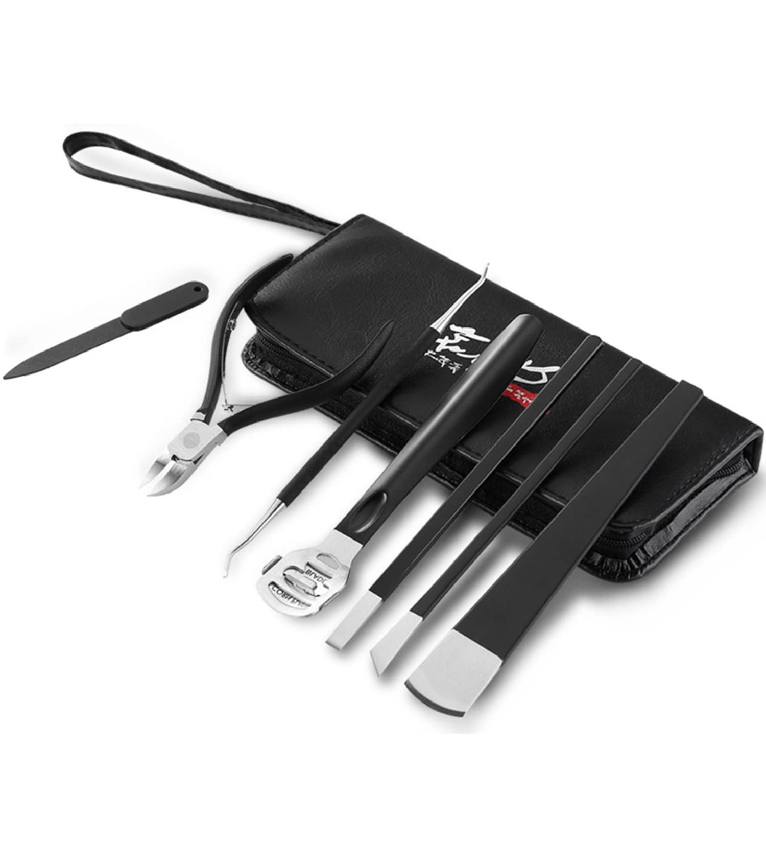 Professional Stainless Steel Pedicure Tool Set - Callus Remover & Dead Skin Care for Healthy Feet - Buy Online on GoSupps.com