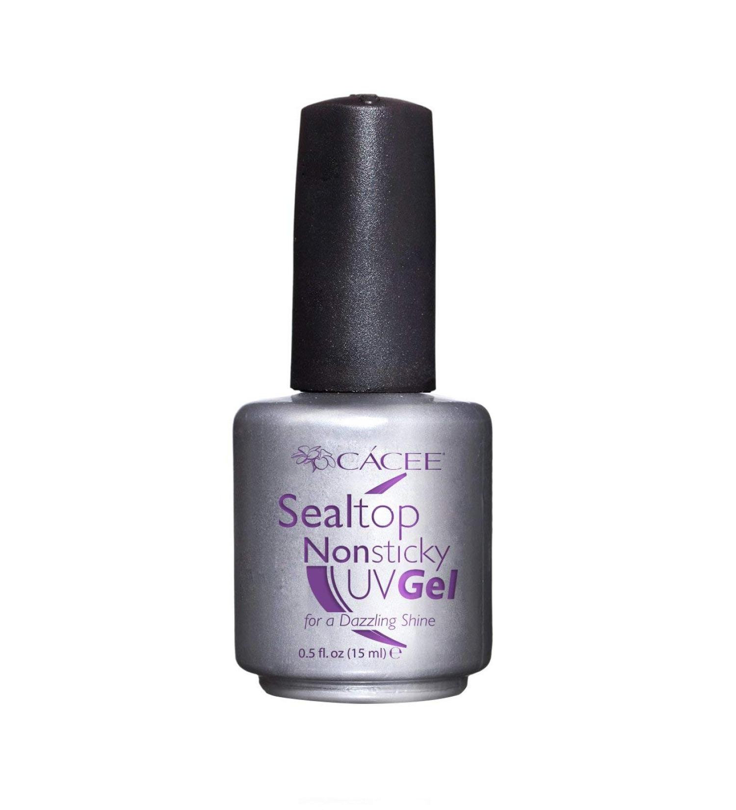 Cacee Seal Top Gel Topcoat for Artificial Nails - Non-Sticky Finishing Sealer for Acrylic, Builder Gel, Silk Wrap, and Fiberglass Nails - Glass-Like Shine - UV/LED - 0.5 Fl Oz - Buy Online on GoSupps.com