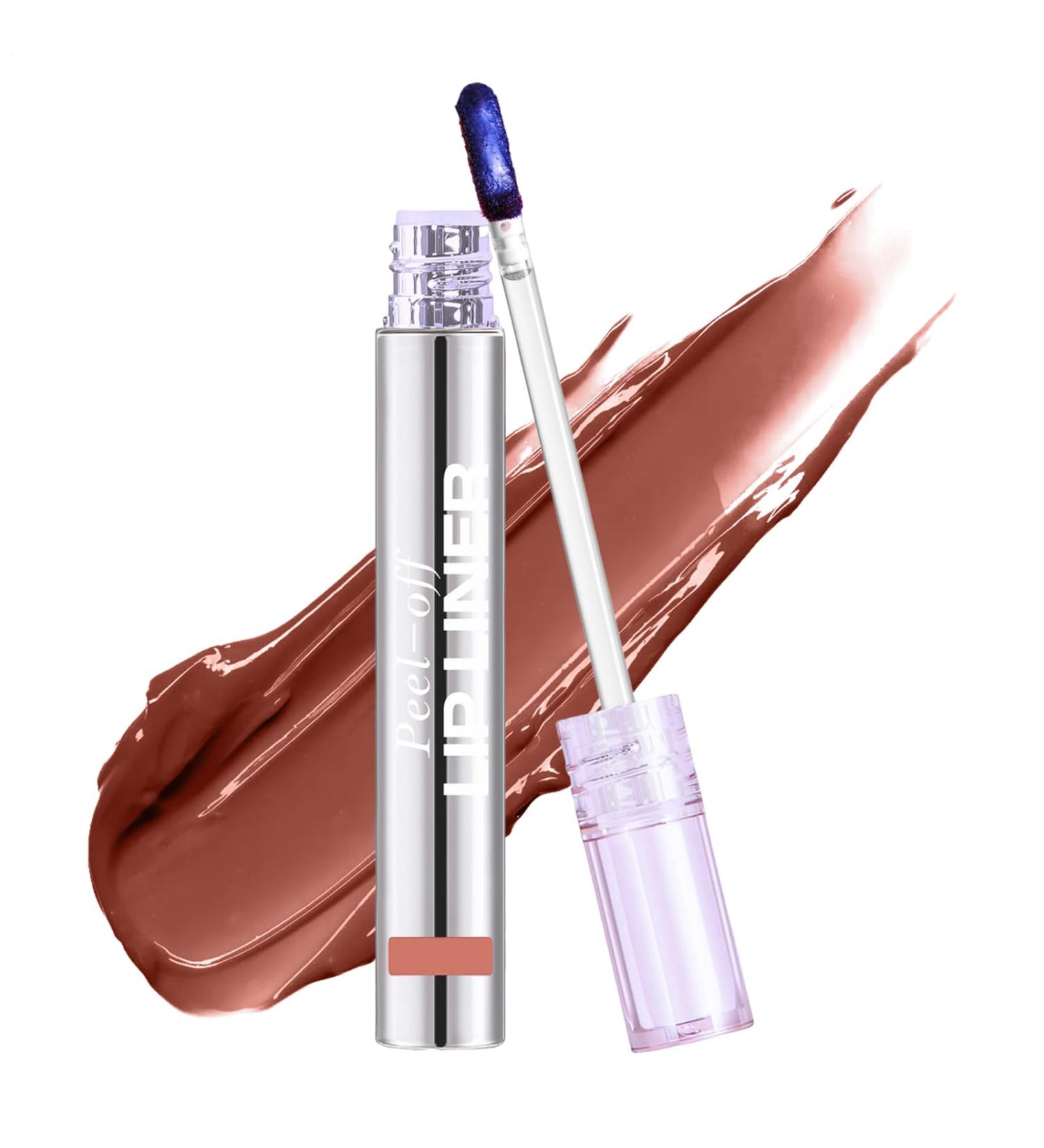 Krmoau Peel Off Lip Gloss Waterproof Matte Peel Off Lipstick Lip Liner Long Lasting Color Lip Gloss Lip Liner for Girlfriend Women Girls Dating Party Commute 2 - Buy Online on GoSupps.com