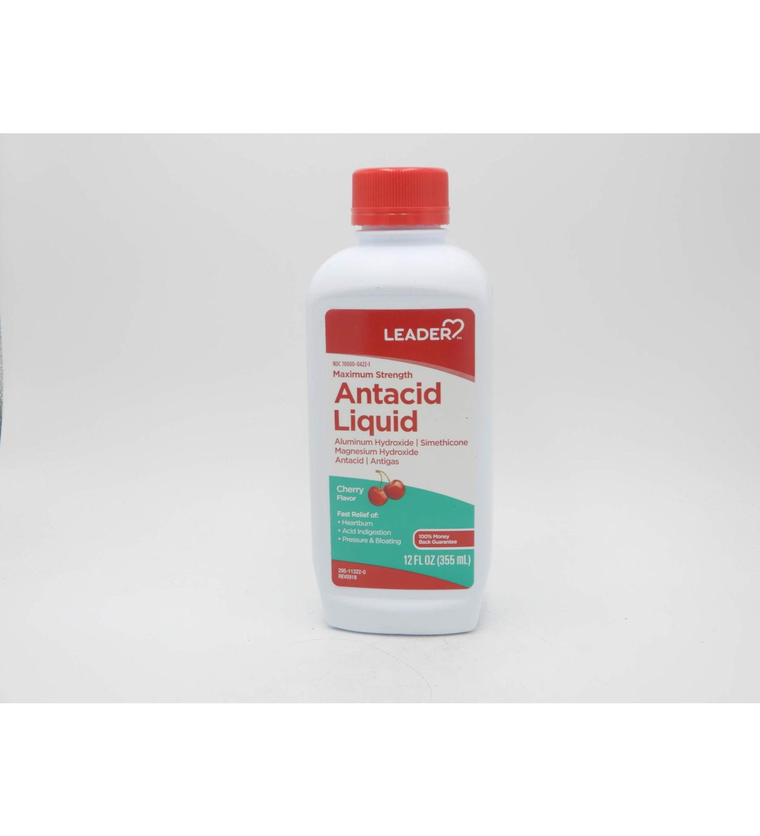 Leader Advanced Antacid Cherry 12oz. Bottle (Pack of 2)
