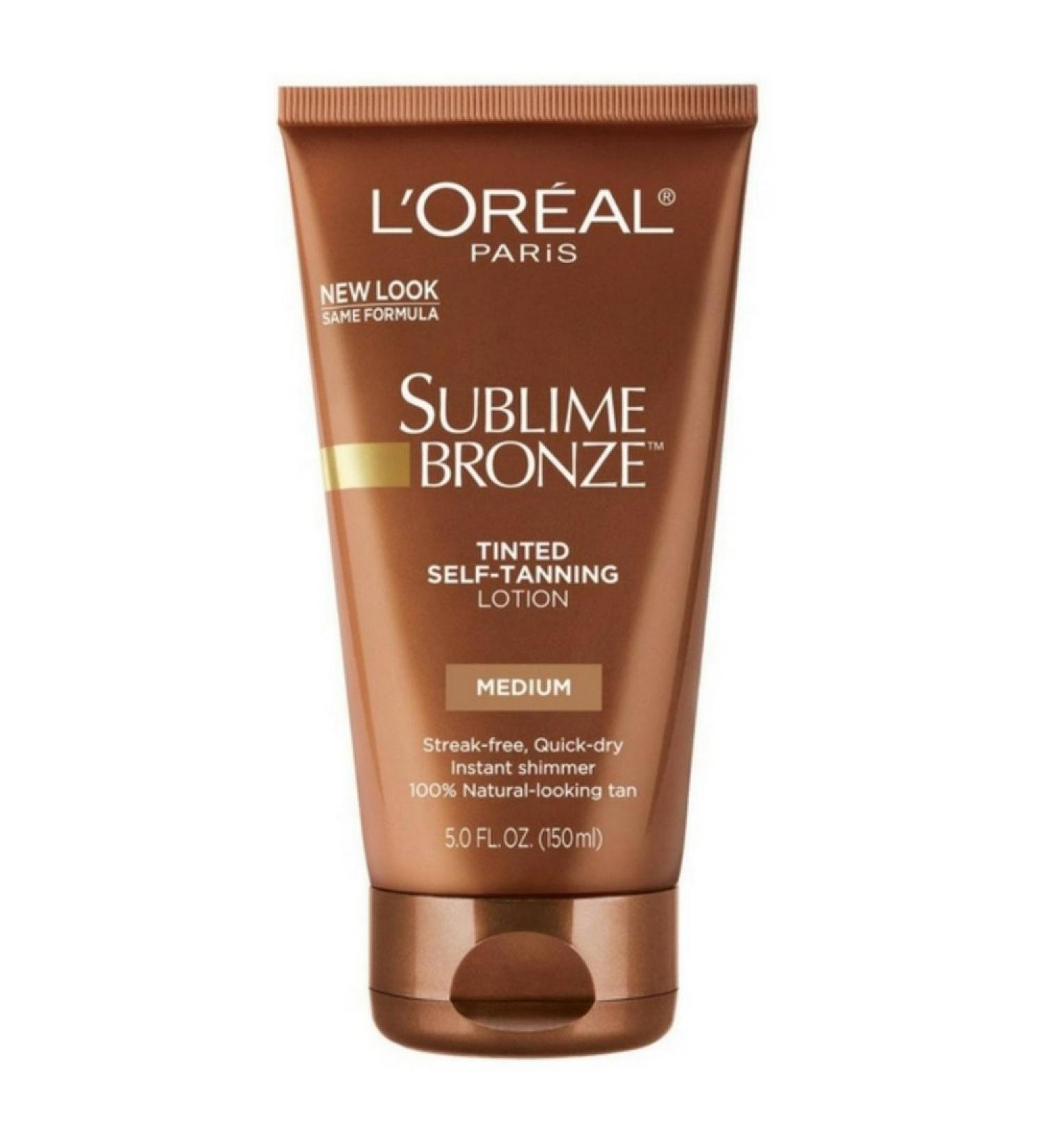 L'Oreal SUBLIME BRONZE Tinted Self-Tanning Lotion Medium Natural Tan 5 oz
