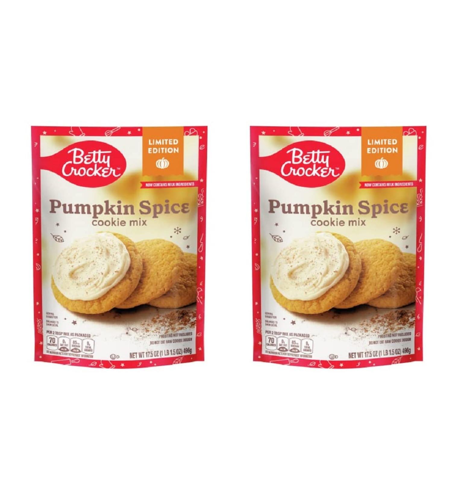 Betty Crocker Pumpkin Spice Cookie Mix 17.5 Oz. (Pack of 2) by Betty Crocker - Buy Online on GoSupps.com