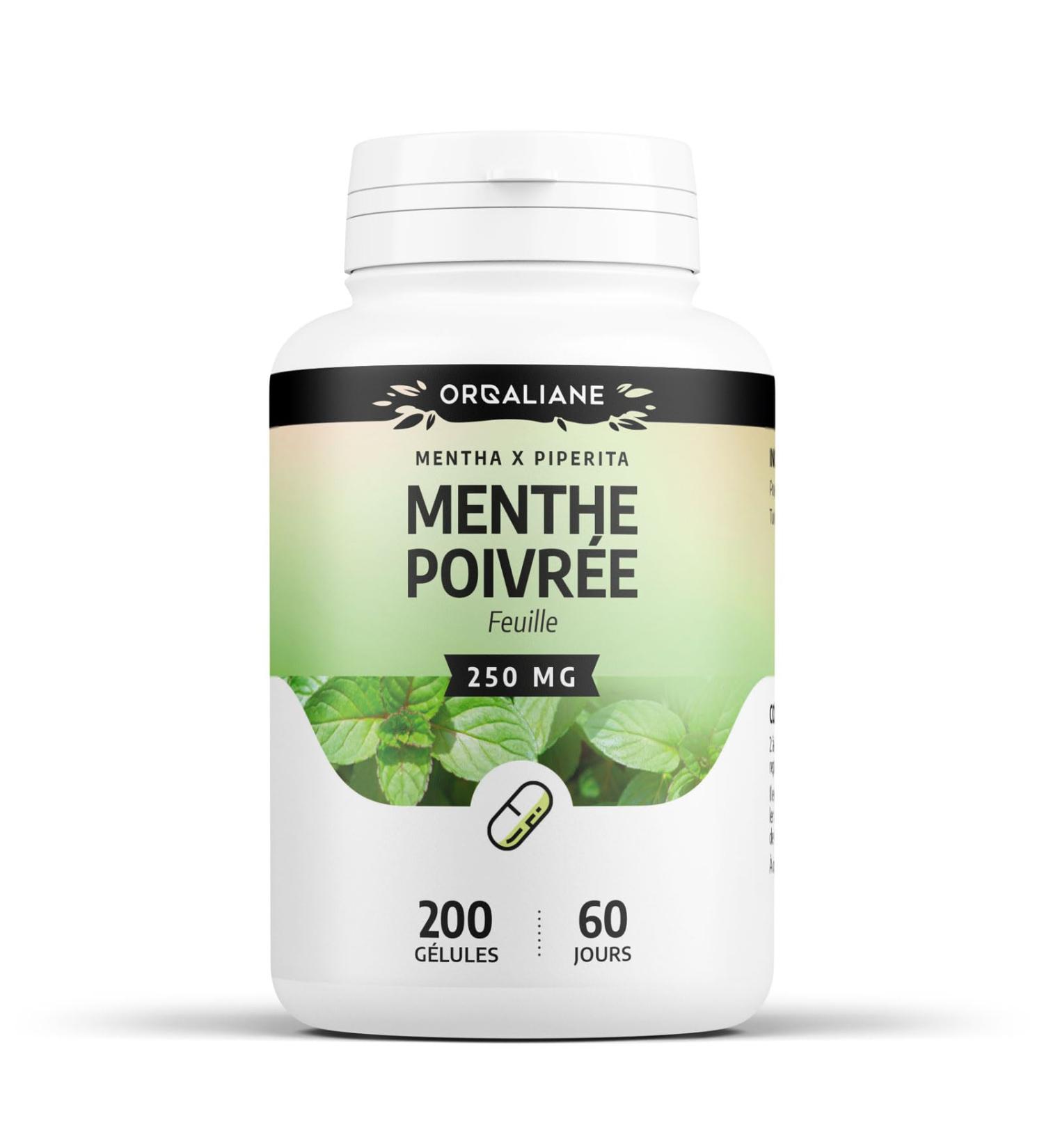 Peppermint - 250 mg - 200 capsules - Buy Online on GoSupps.com