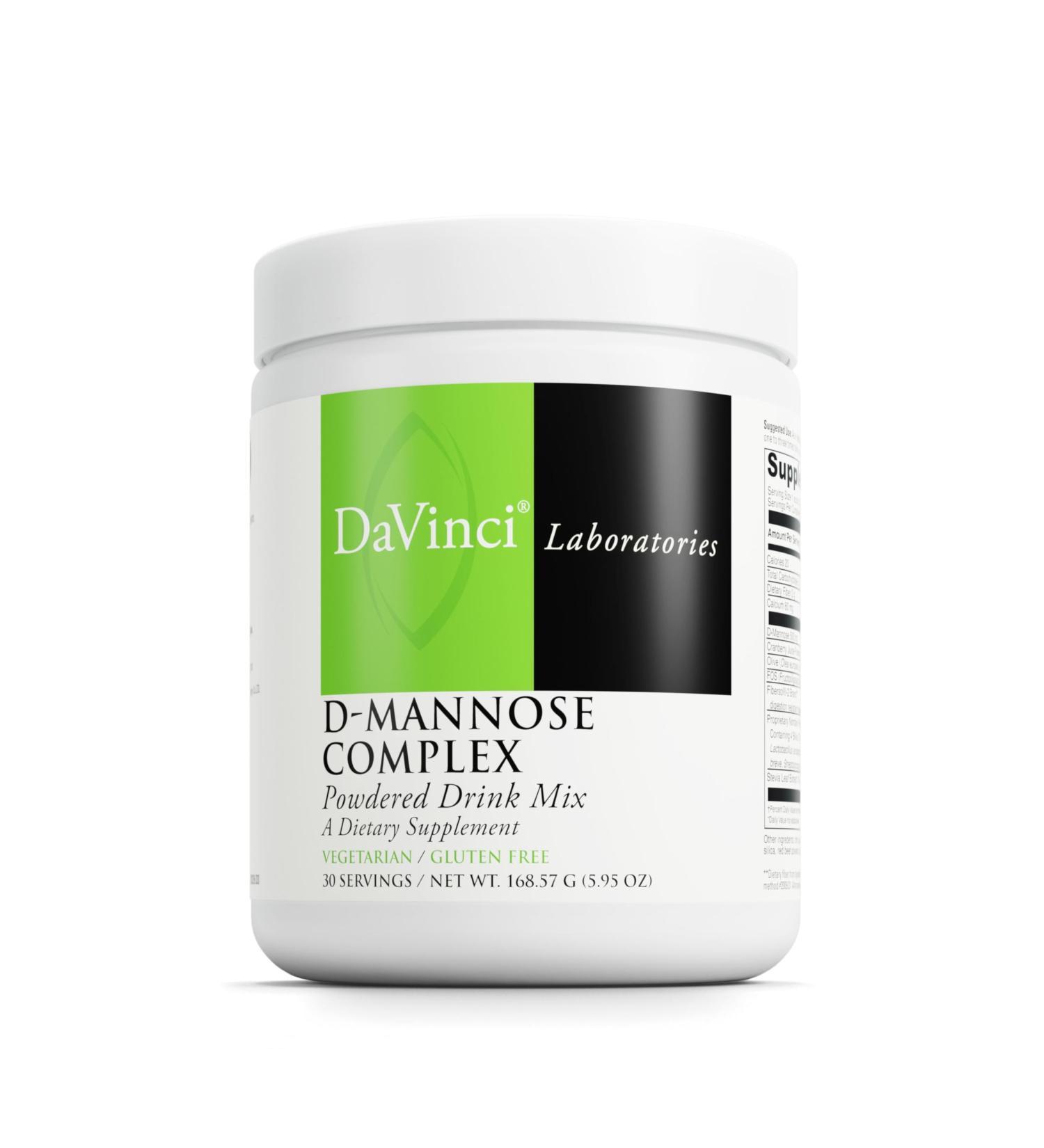 DAVINCI Labs D-Mannose Complex - Powder Drink Mix Supports Immune System & Urinary Tract Health* - Bladder Health Aid with Calcium Cranberry Juice Powder & Prebiotic Fiber* - 30 Servings (168.57 g) - Buy Online on GoSupps.com