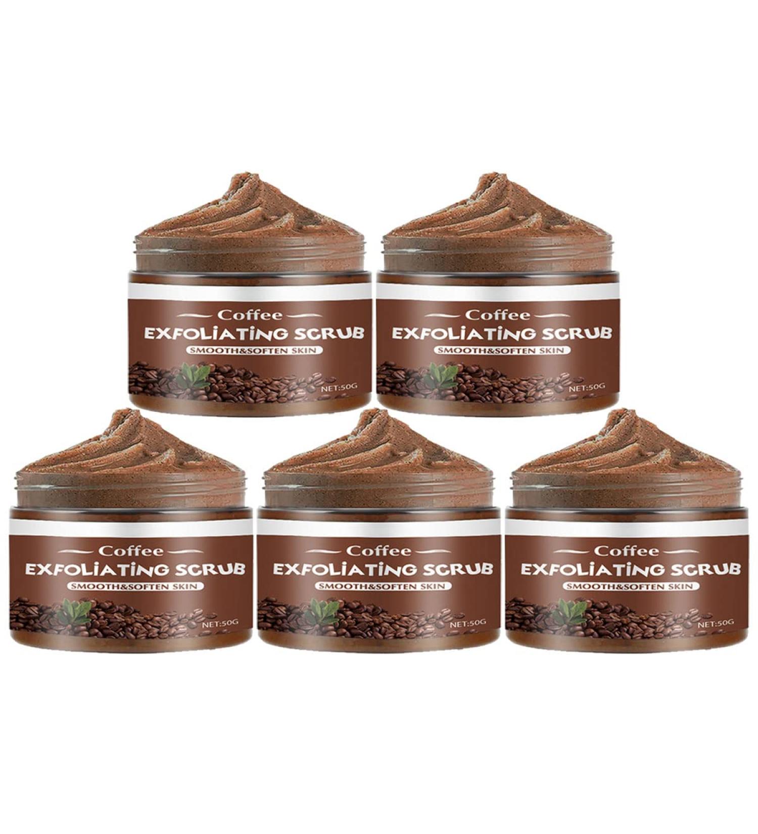 Coffee Scrub Body Scrub Cleansing Exfoliator Body Whitening Body Scrub Face Hands Feet (5pcs) - Buy Online on GoSupps.com