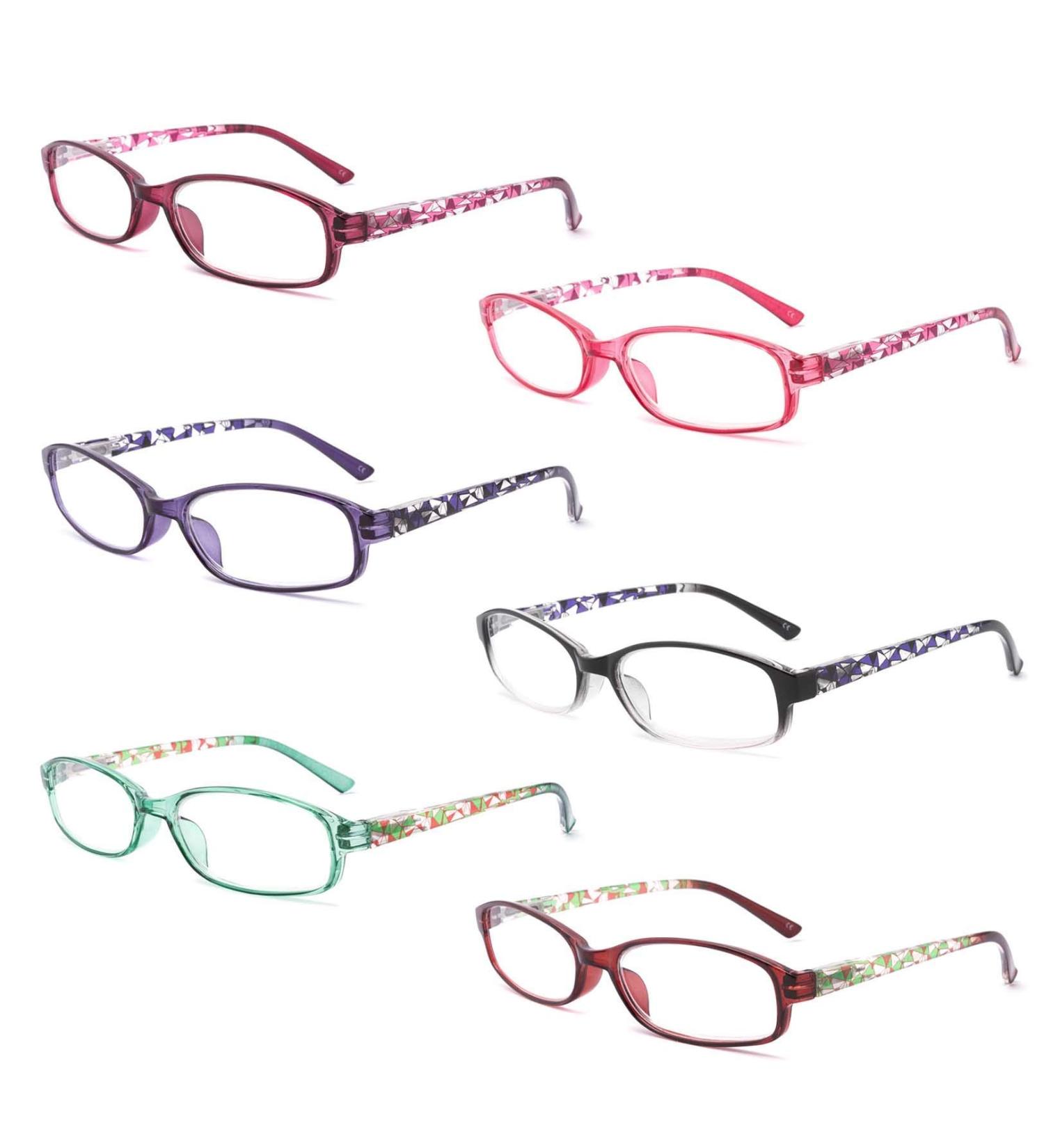 IVNUOYI 6 Pack Blue Light Blocking Reading Glasses for Women 1.5 - Fashion Ladies Anti Glare UV Eyeglasses with Spring Hinge and Pattern Print - Mix Color 1.5x - Buy Online on GoSupps.com