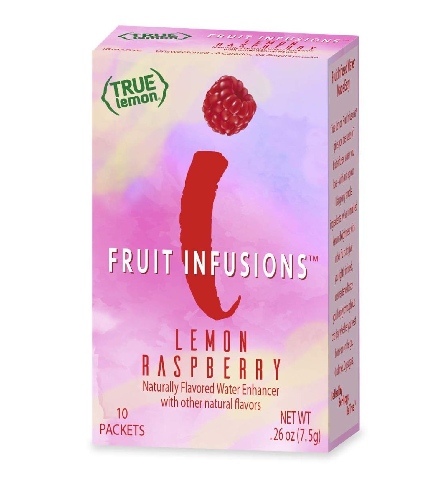 True Lemon Fruit Infusion Lemon Raspberry - 10 Packets (0.26 oz) | Natural Flavoring Additive - Buy Online on GoSupps.com