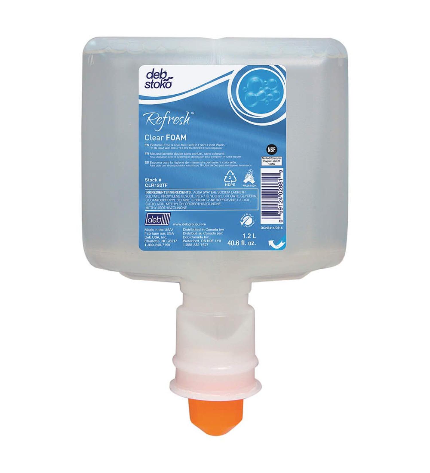 Deb Foam Soap 1200mL Clear Unscented PK3