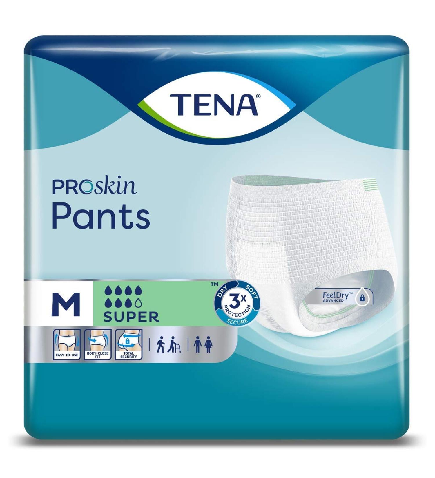 Tena Pants Super Medium - 12 Pieces | Comfortable & Discreet Adult Incontinence Underwear - International Shipping Available - Buy Online on GoSupps.com