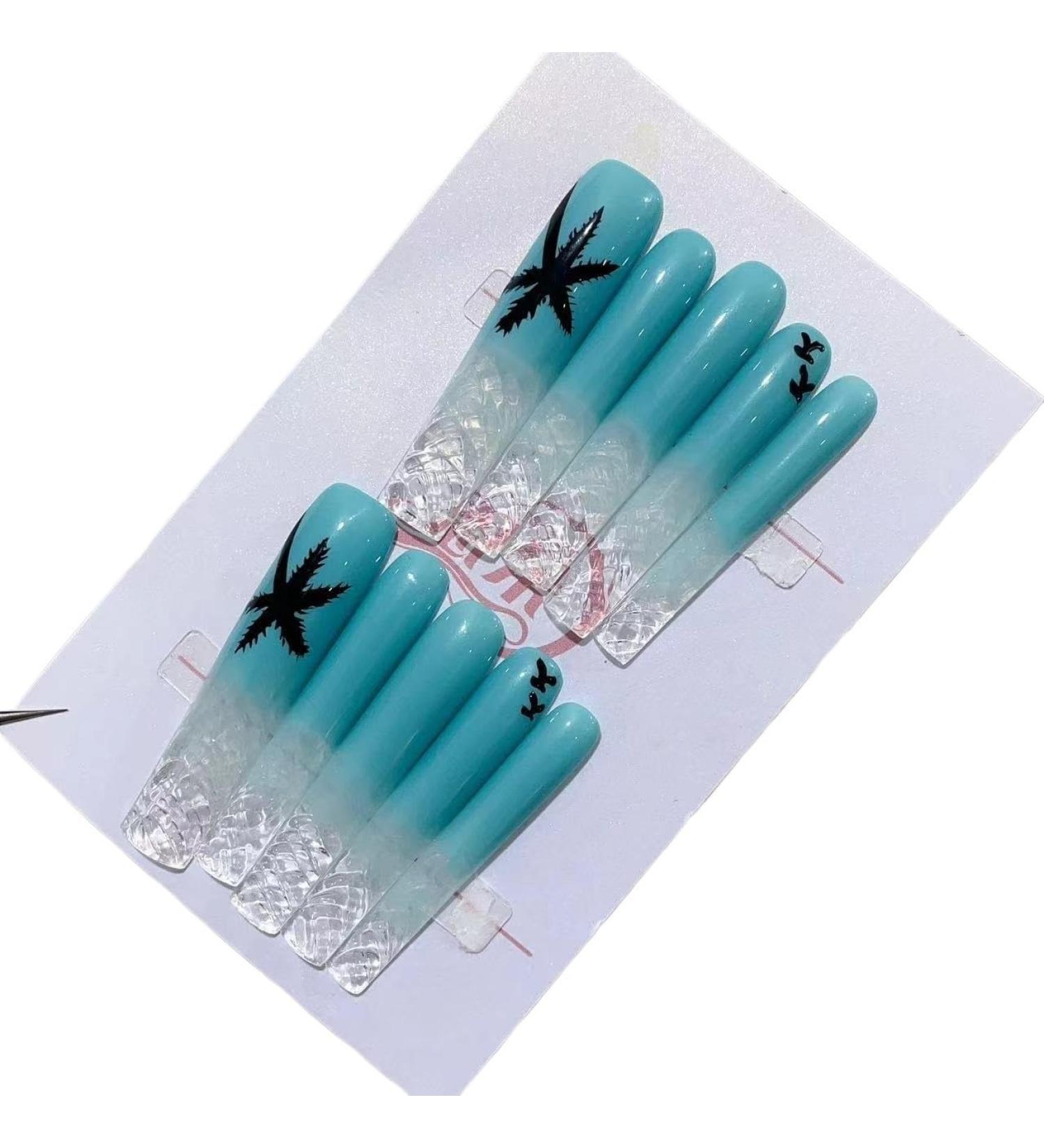 Handmade wearing of European and American style nail patches halo dyeing detachable nail art patches fake nails(A-001 M)