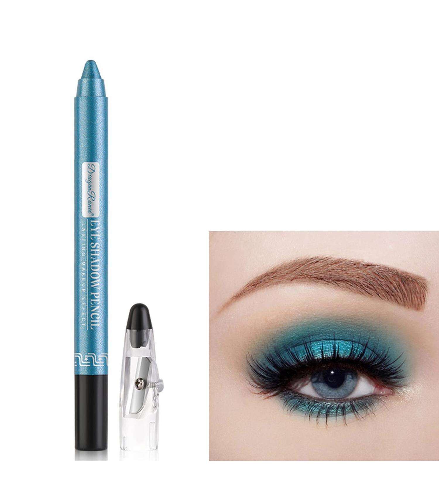 Shimmer Waterproof Eyeshadow Stick - Long Lasting Pearlescent Eyeliner Pencil for Glitter Eye Makeup (Lake Blue) - Buy Online on GoSupps.com