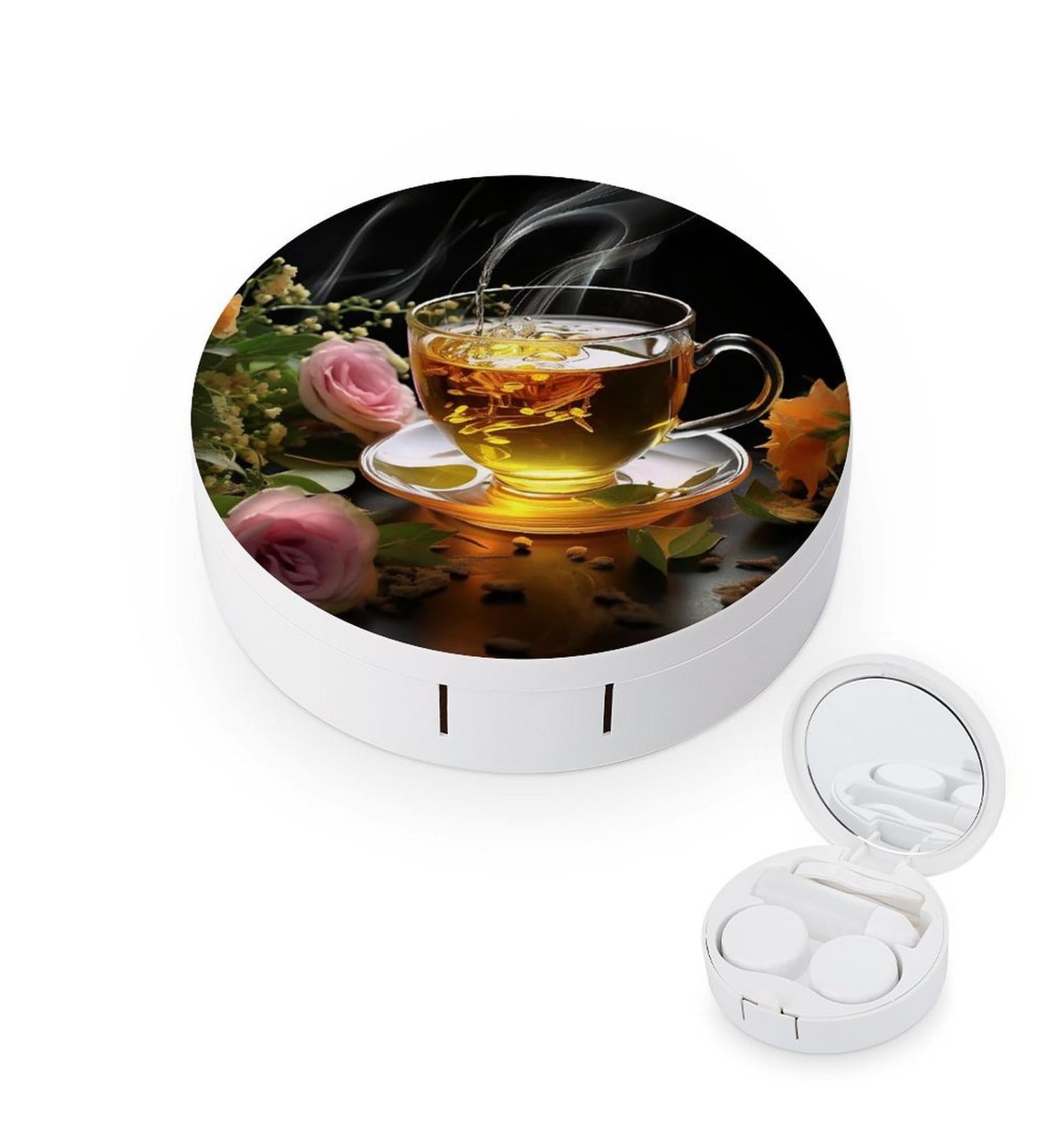 Portable Tea Cup Contact Lens Case | Travel-Friendly Lens Storage Box - Buy Online on GoSupps.com