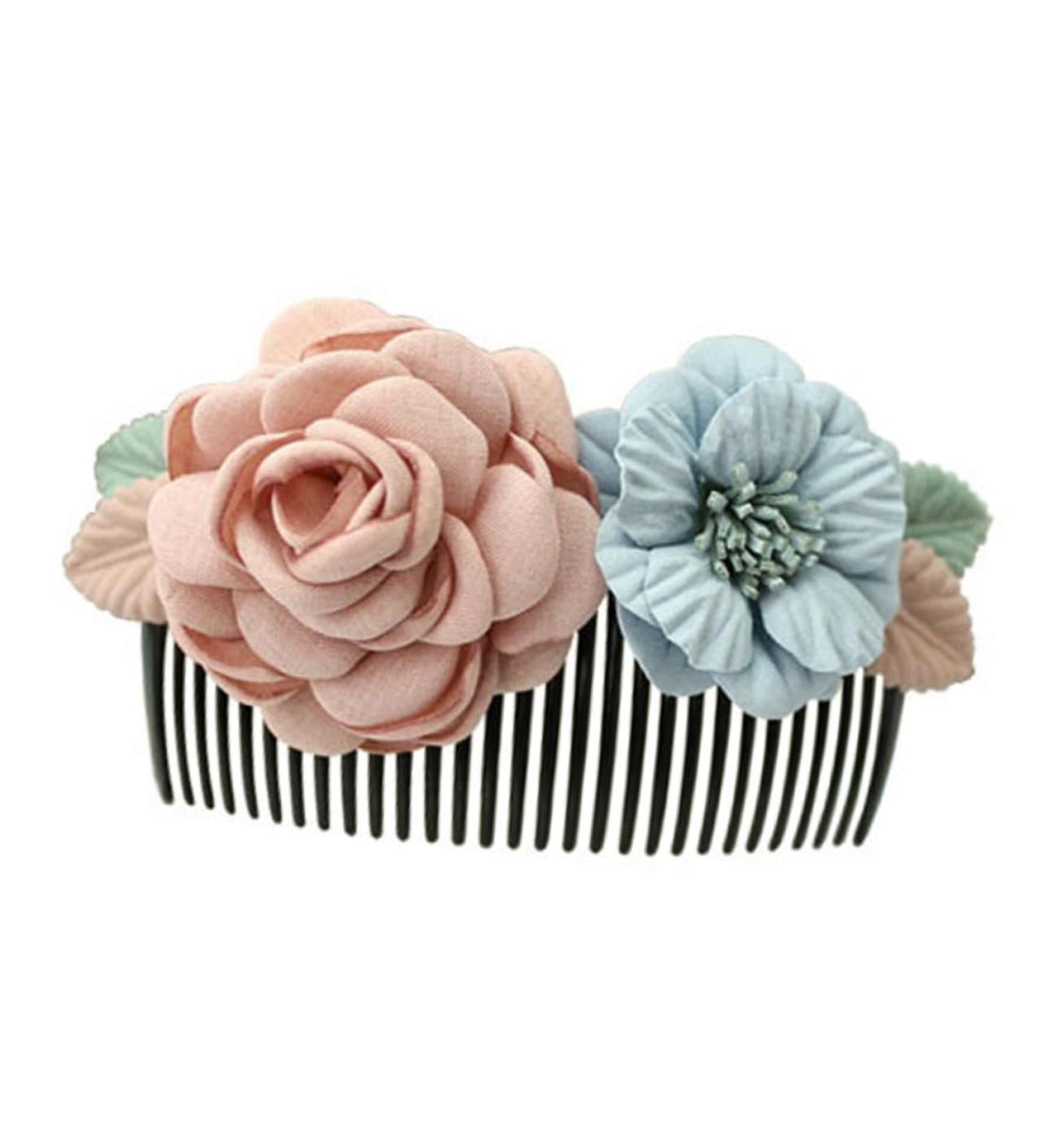 Housoutil Floral Hair Comb Flower Hairpin Jewelry Boxes Wooden Crafts Bridal Hair Jewels for Women Combs for Women Hair Accessories Tiara Women Hair Comb Headgear Korean Version Miss - Buy Online on GoSupps.com