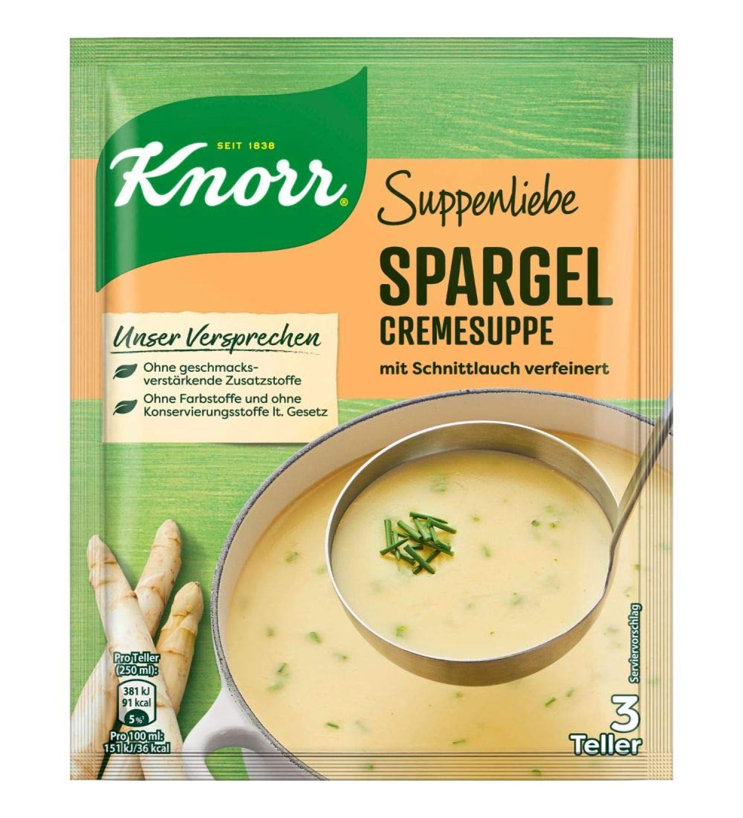 Buy Knorr Suppenliebe Asparagus Cream Soup - 9 x 750ml International Shipping | Creamy Asparagus Flavor - Buy Online on GoSupps.com