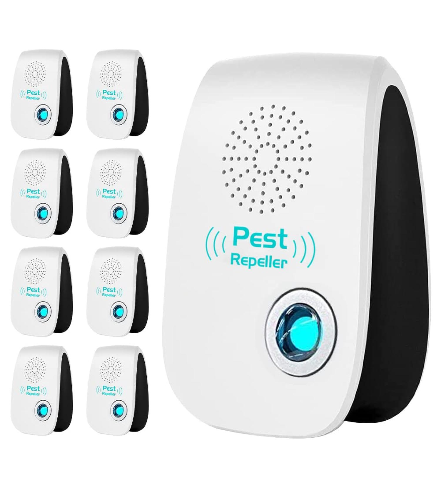 Toyukia 2023 Dual Ultrasonic Pest Repeller 8 Pack - Electronic Control for Insects, Roaches, Spiders, Mice - Indoor Mosquito Repellent for Home, Kitchen, Office, Warehouse, Garage (White) - Buy Online on GoSupps.com