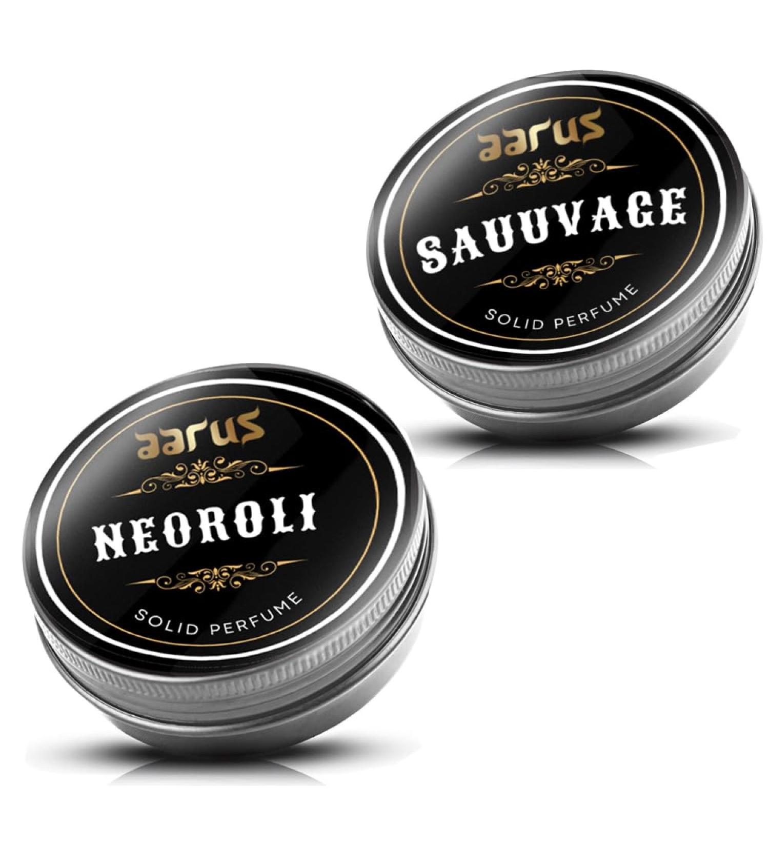 BlueQueen Solid Perfume with Clary Sage Vetiver Sandalwood Cologne Balm for Men And Women Cologne Balm Travel Cologne Wax India/Pack of 2 Neoroli And Sauuvage Solid Perfume - Buy Online on GoSupps.com