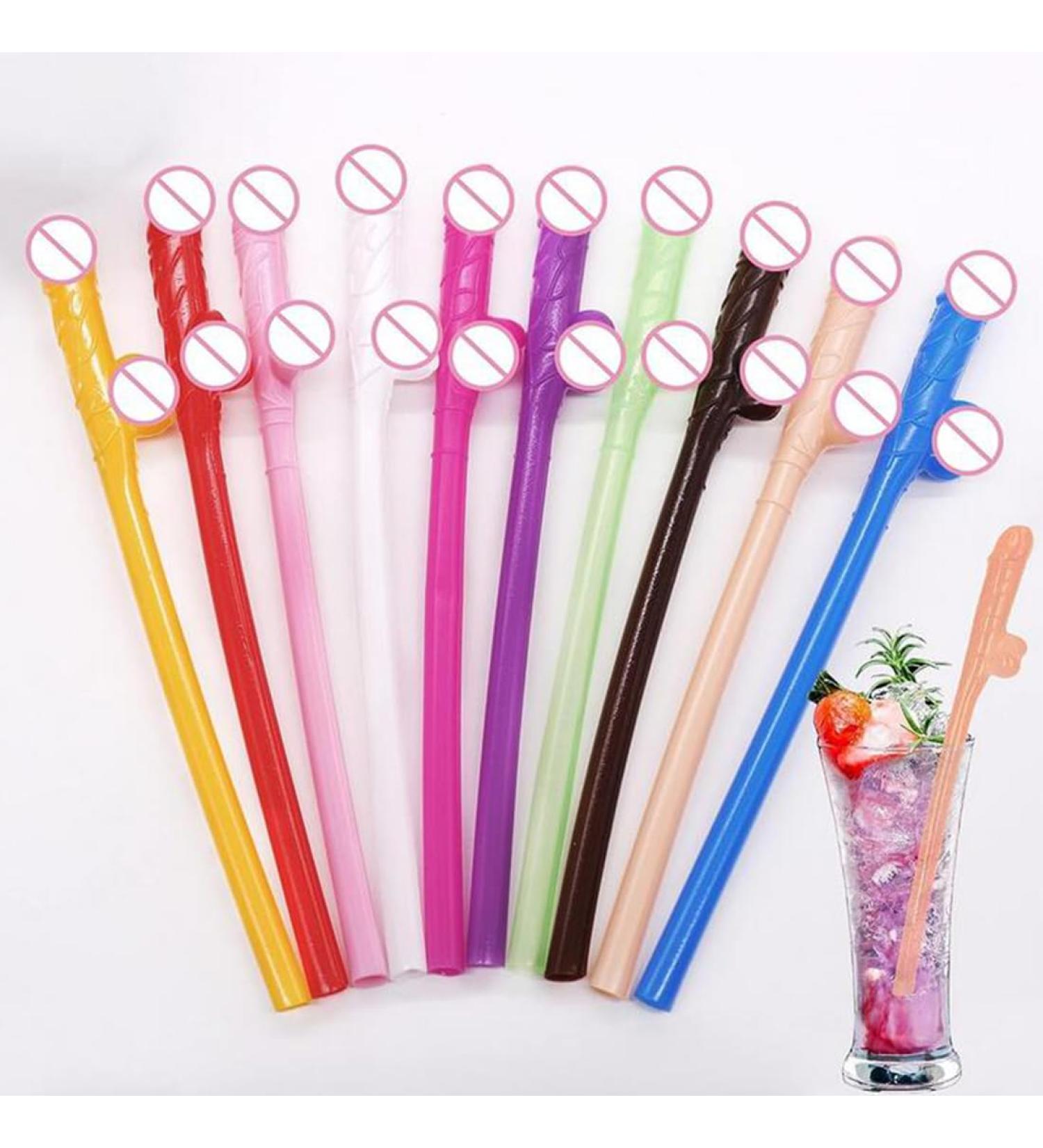 30Pcs Adult Prank Drink Straws Party Straws Naughty Girl Straws Disposable Straws Food-Grade Plastic Non-Toxic for Party Supplies Girls Night (White) - Buy Online on GoSupps.com