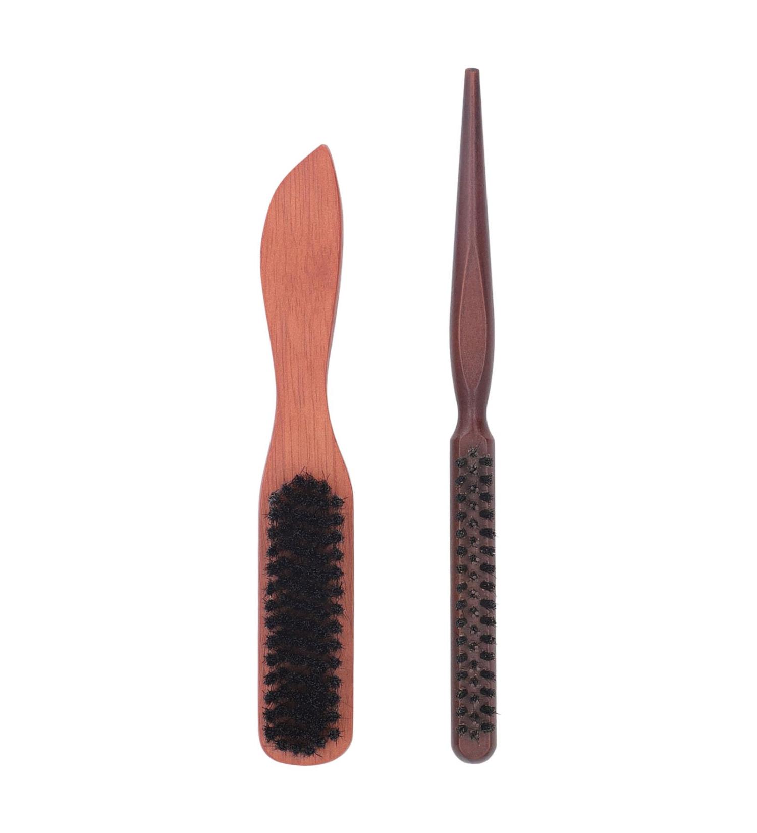 Grooming Beard Brush 2 Pack Durable Ergonomic Design & Soft Bristles for Men's Beard Care - Buy Online on GoSupps.com