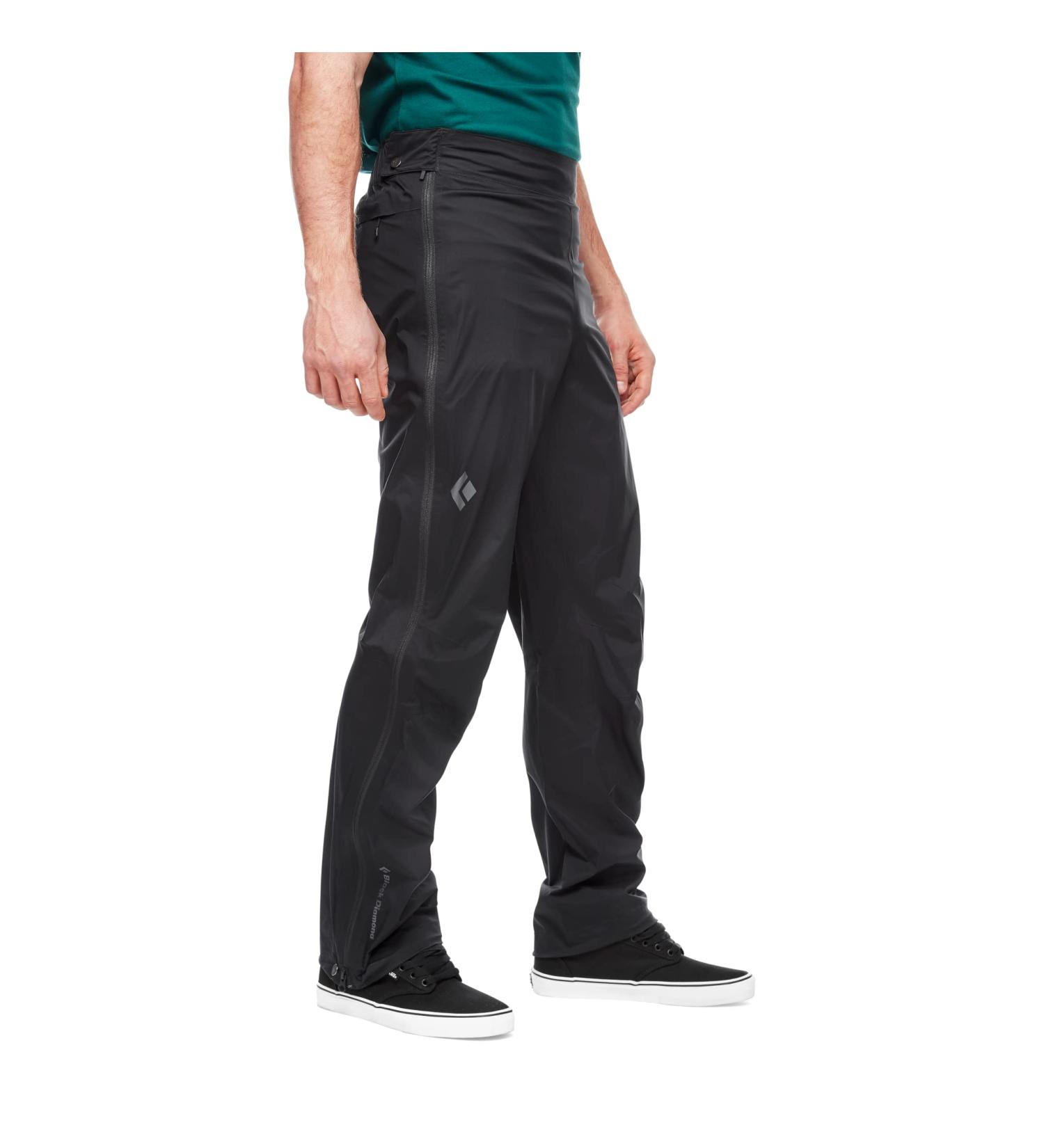 Black Diamond Stormline Stretch Full Zip Rain Pants - Men's | Black | Medium - Buy Online on GoSupps.com