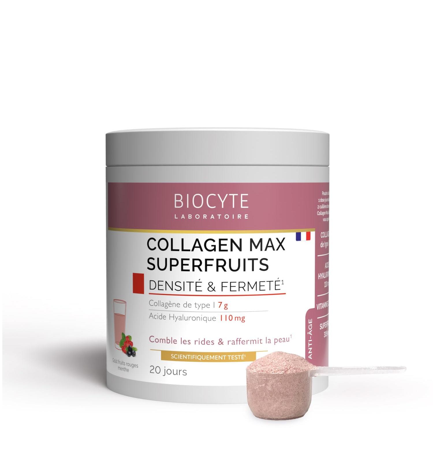 Collagen Max Superfruits Anti-Aging Skin Youth Supplement Collagen Hyaluronic Acid Acaai Acerola Vitamin C 20 Days of Intake Laboratory Biocyte - Buy Online on GoSupps.com