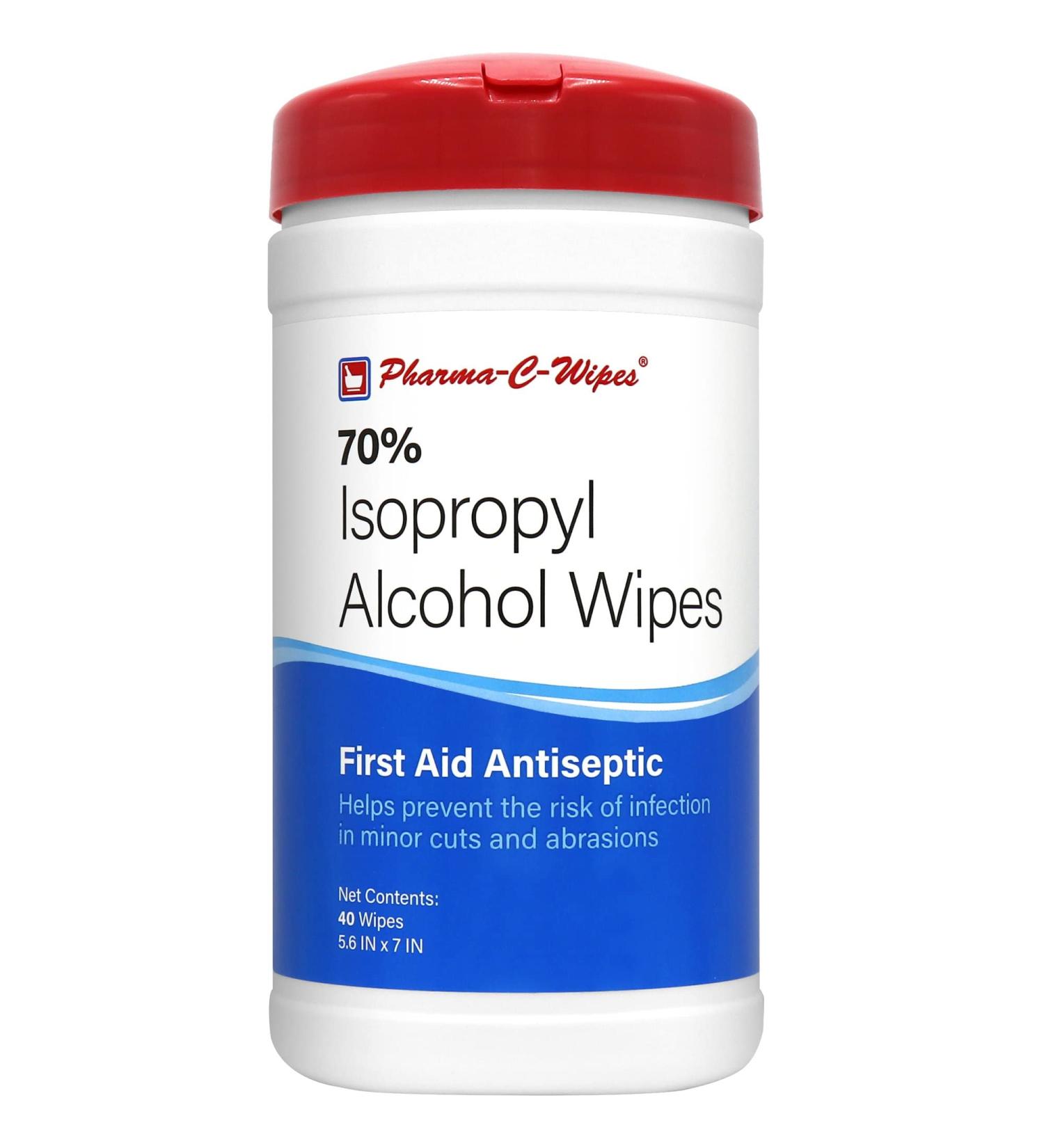 Pharma-C-Wipes 70% Isopropyl Alcohol First Aid Wipes - Pack of 100 - Buy Online on GoSupps.com