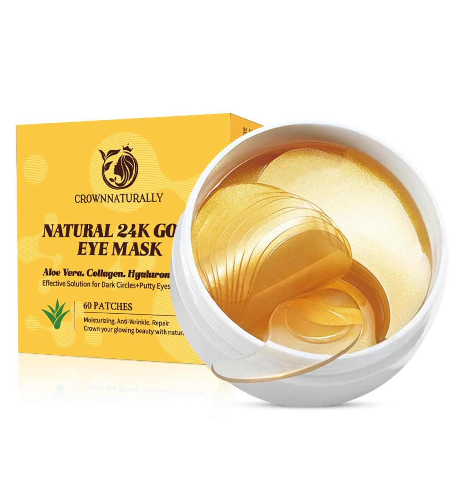 Under Eye Patches with Aloe Vera & Hyaluronic Acid | 60 Natural Moisturizing Masks for Dark Circles & Puffiness - Anti-Wrinkle Care (30 Pairs - Buy Online on GoSupps.com