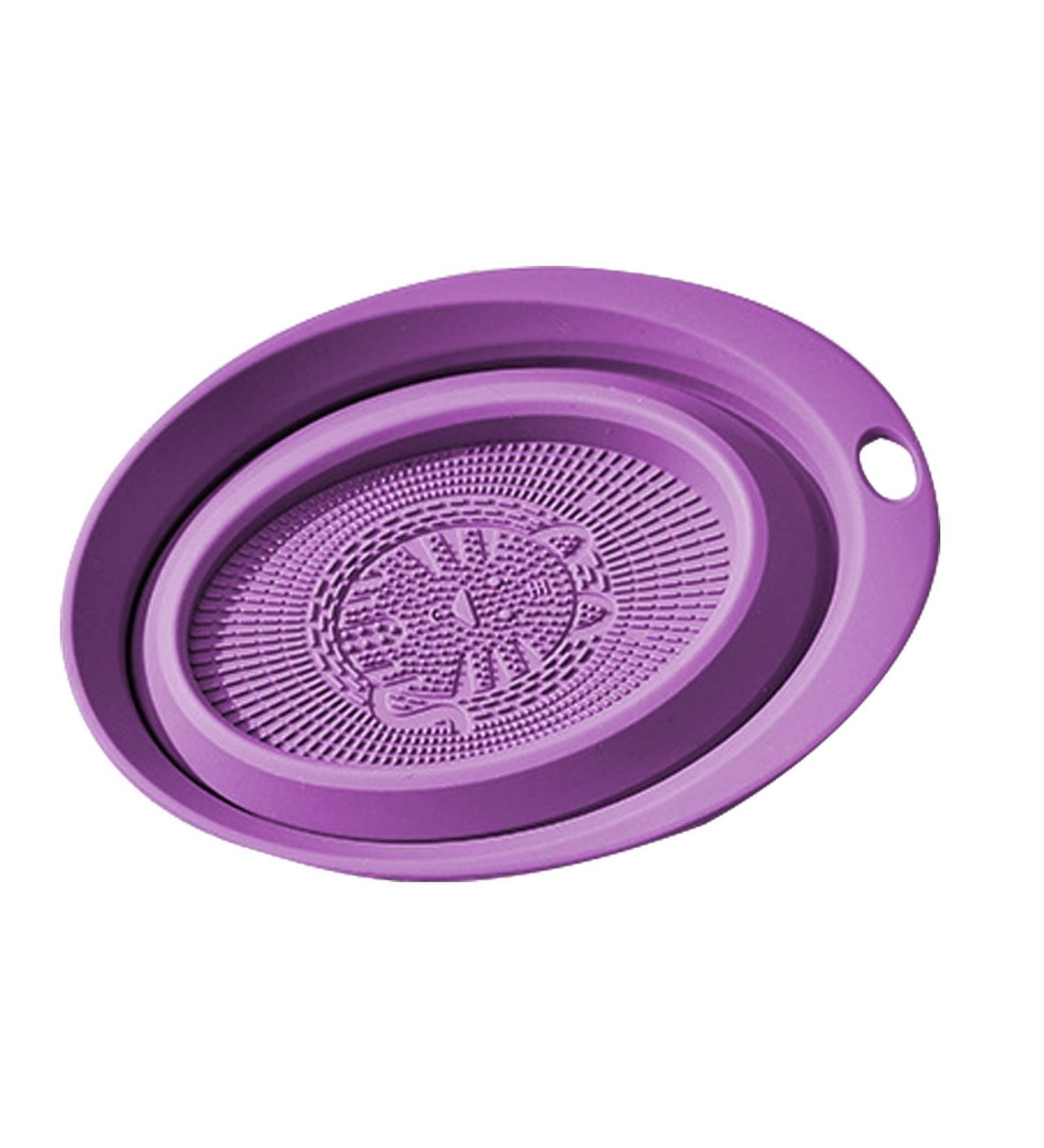 Vigcebit Makeup Brush Cleaner Mat Brush Scrubber Pad for Makeup Cosmetic | Silicone Cleaning Bowl Makeup Brush Cleaner Washing Tools for Makeup Eggs Purple - Buy Online on GoSupps.com