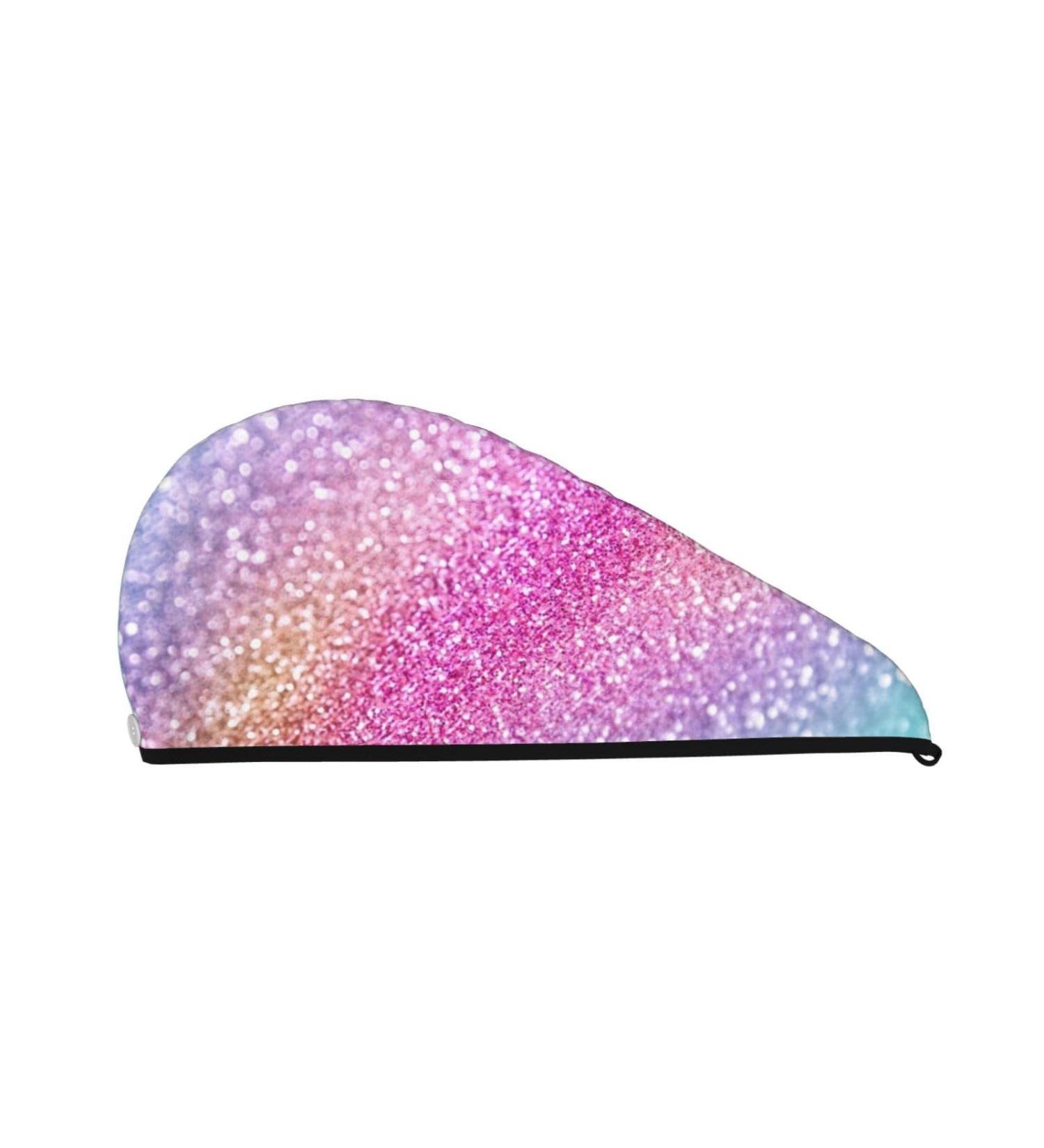 Buy Fun Rainbow Pink Microfiber Hair Towel - Super Absorbent Wrap for Women Quick Dry Hair Cap for Long Curly & Thick Hair - Buy Online on GoSupps.com