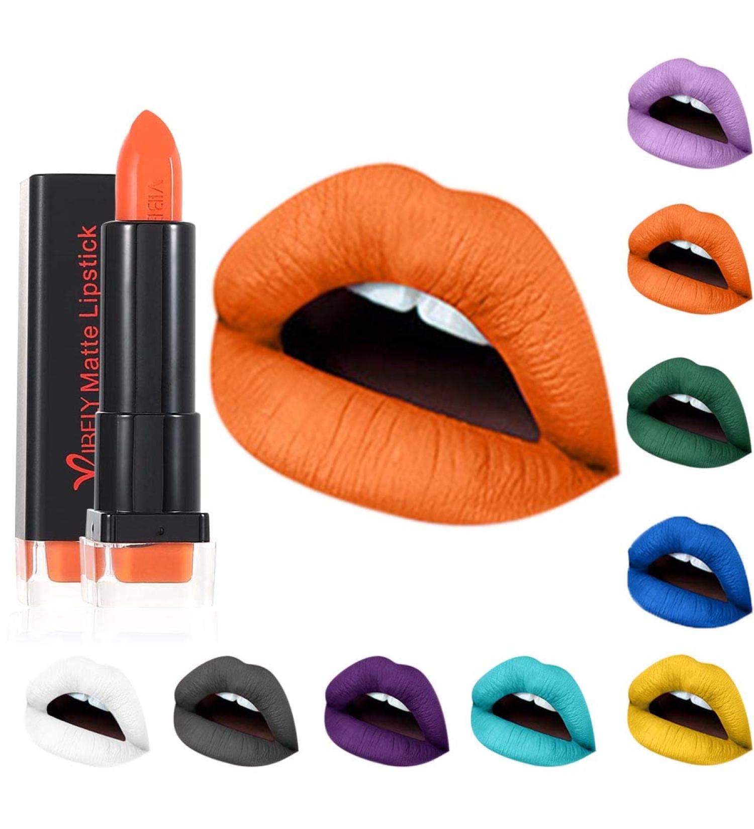 Kilshye Matte Lipstick - High Pigment, Long Lasting, Waterproof Lip Stick - Orange 14 - Buy Online on GoSupps.com