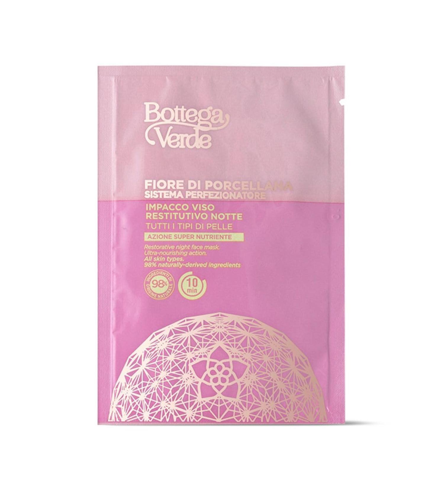  Bottega Verde Bottega Verde - Porcelain flower - Perfecting system - Night repair facial wrap - supernutritive action (10ml) - all skin types - Buy Online on GoSupps.com