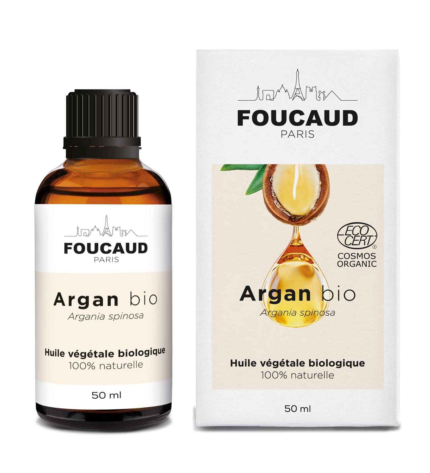 FOUCAUD - Vegetable oil from argan - Argania spinosa - organic - 100% natural - regenerating - beautifying - strengthening - 50 ml - French brand since 1946