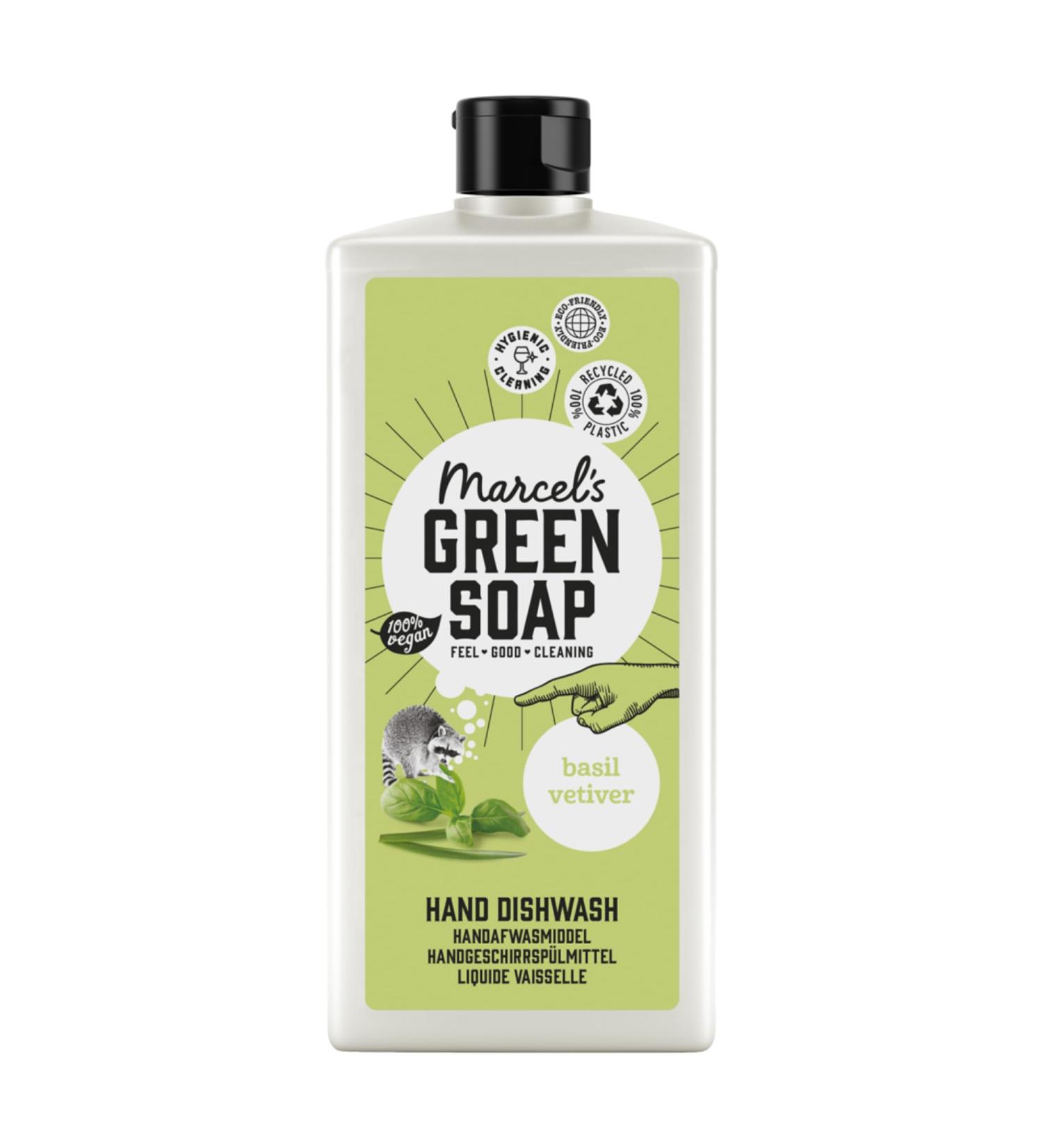 Marcel's Green Soap Basil & Vetiver Grass Washing Up Liquid - 500ml (Pack of 1) - Buy Online on GoSupps.com