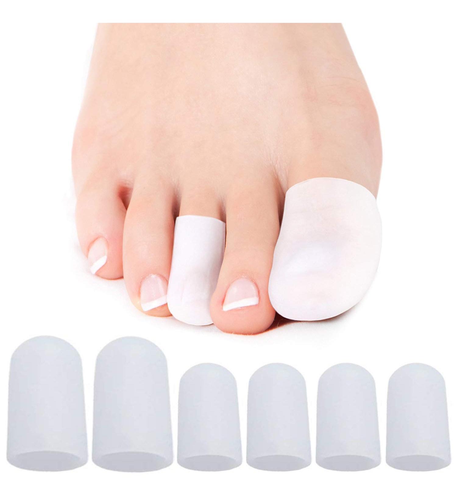 Toe Caps Gel Protectors - Relief for Calluses, Corns, Hammer Toes - 6 Count Pack - Men & Women - Buy Online on GoSupps.com